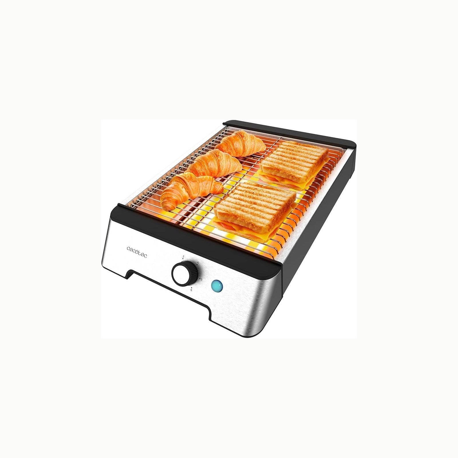 Cecotec Tostadora Pan Horizontal Tostador Plano 3 Resistencias Táctil 
