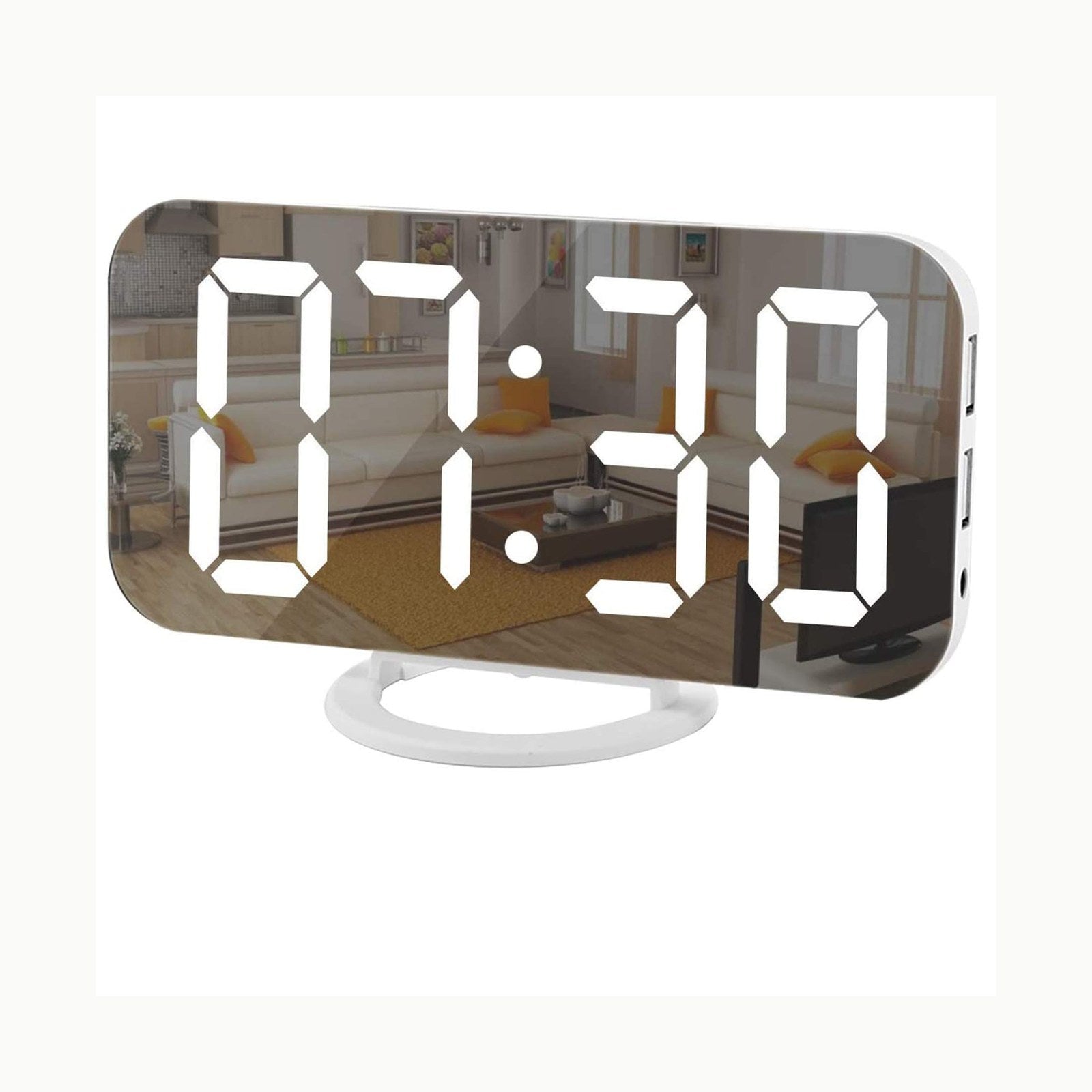EXTSUD Sveglia Digitale con Display a Specchio Orologio Sveglia Elettr