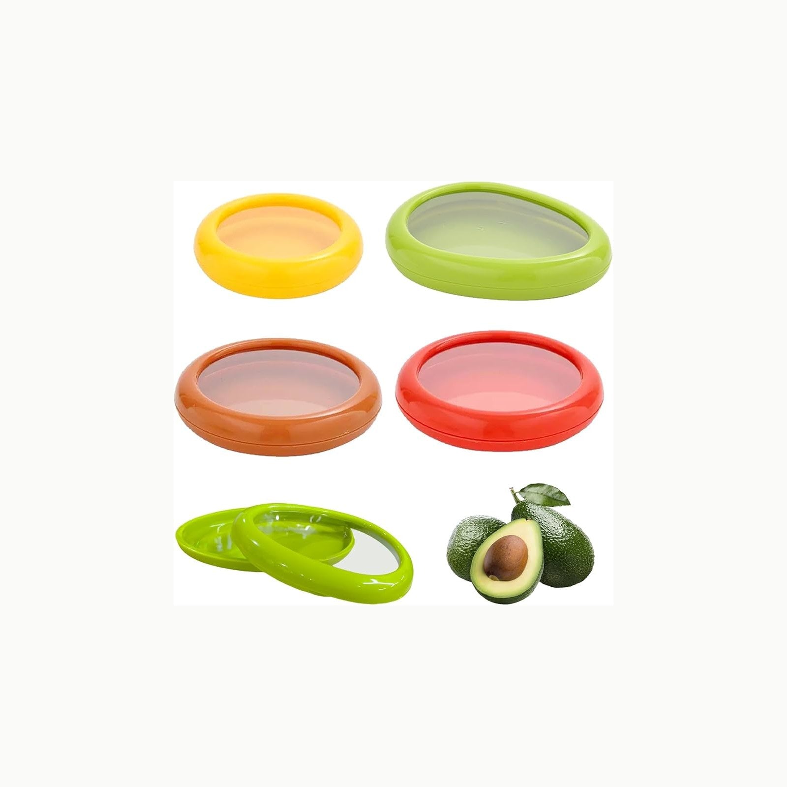 Doafoce 4 Piezas Envase de Silicona Reutilizable para Frutas y Verdura