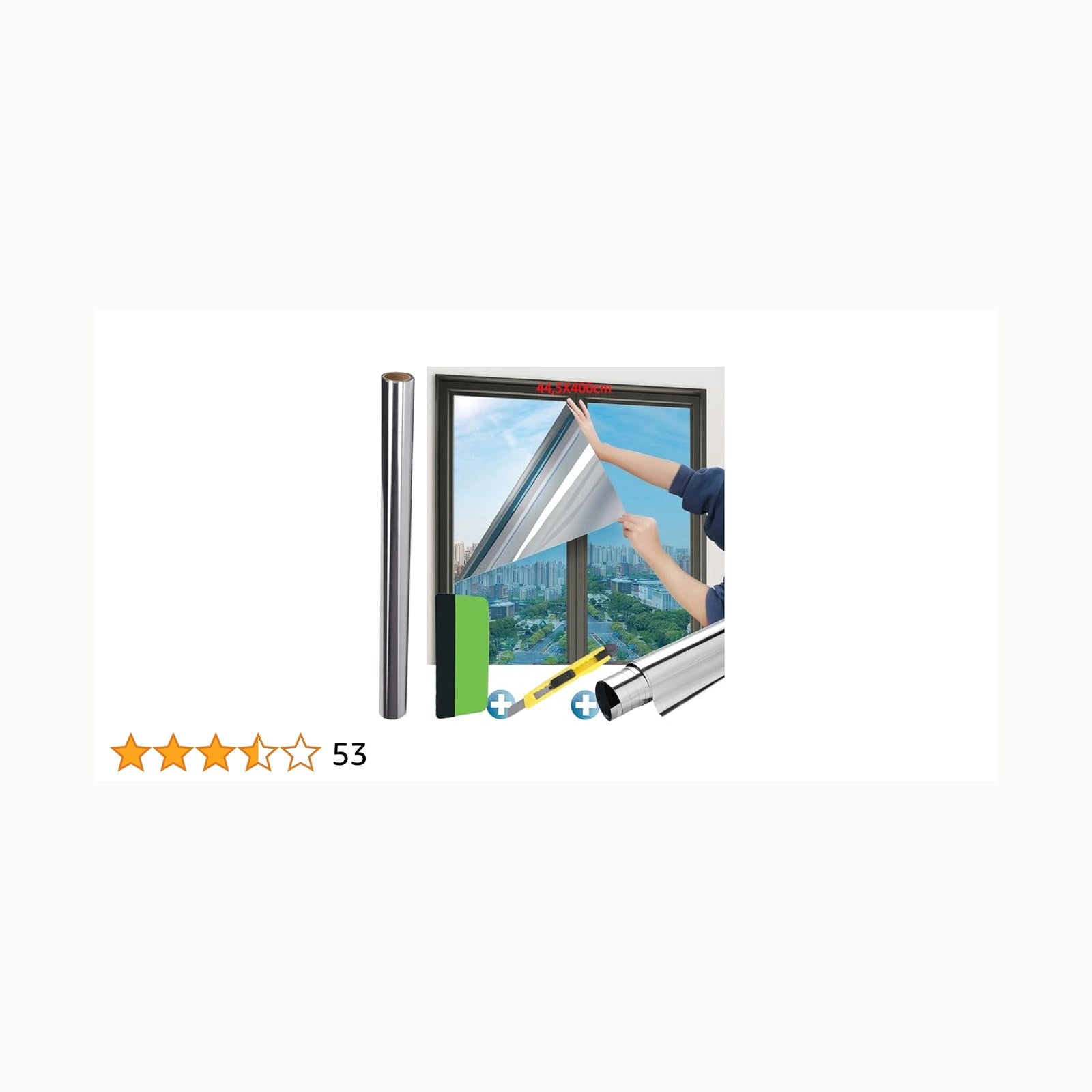 Lámina protectora solar para espejo, autoadhesiva, protección UV