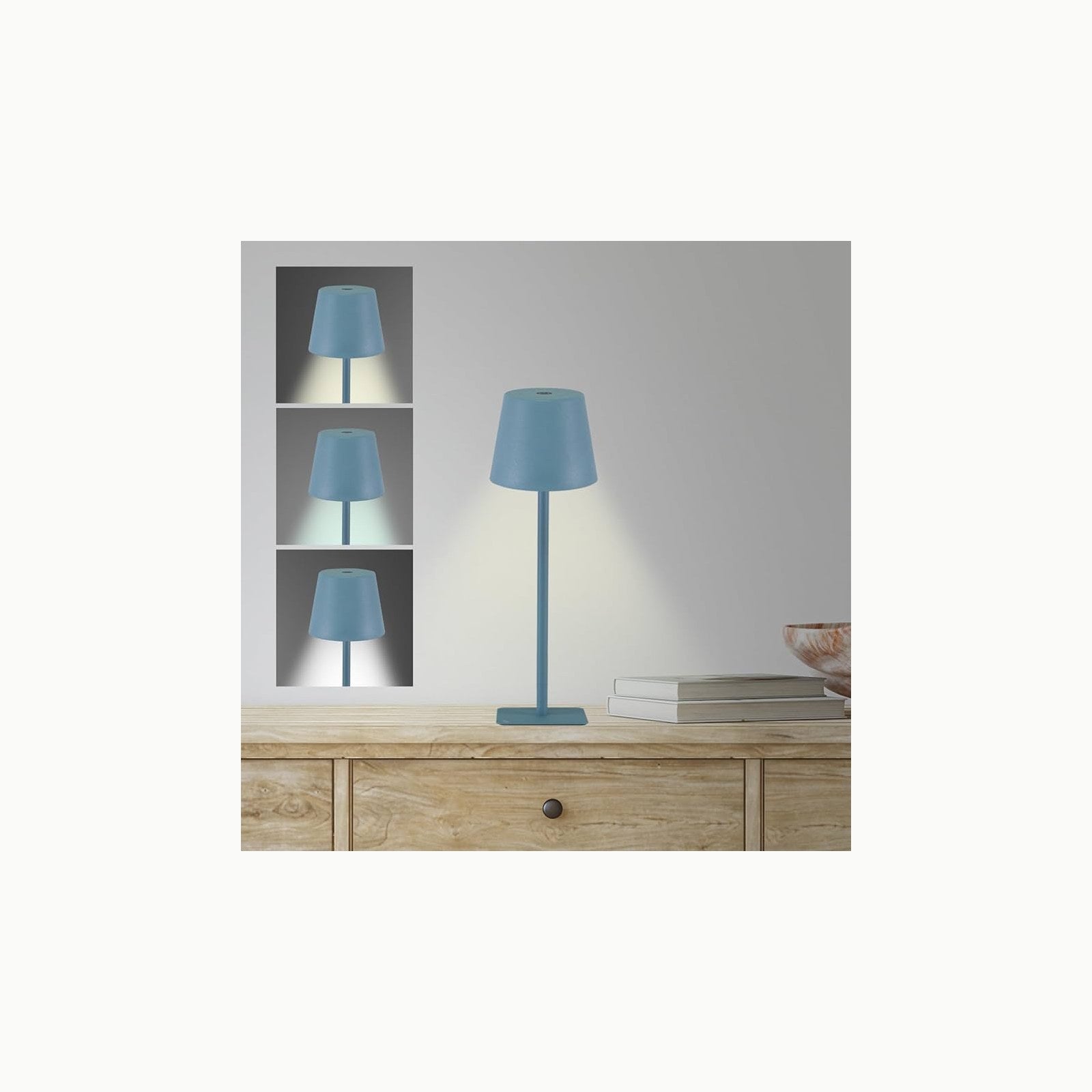 BEPER P207ILI200 Lampada da Tavolo Ricaricabile, Lampada LED senza fil