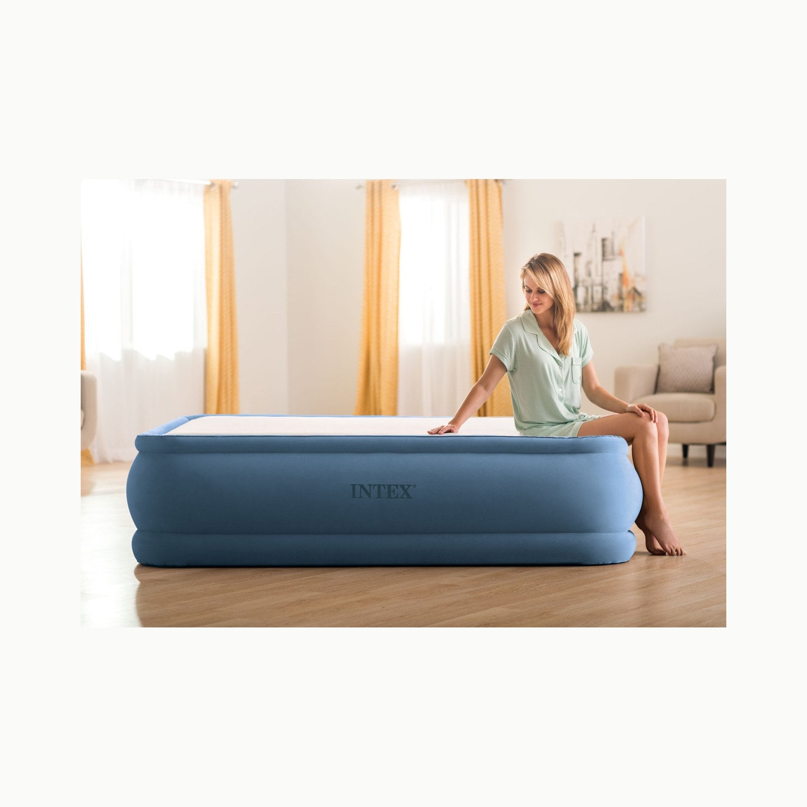 matelas gonflable xxl Intex matelas gonflable classic downy - 2 pers