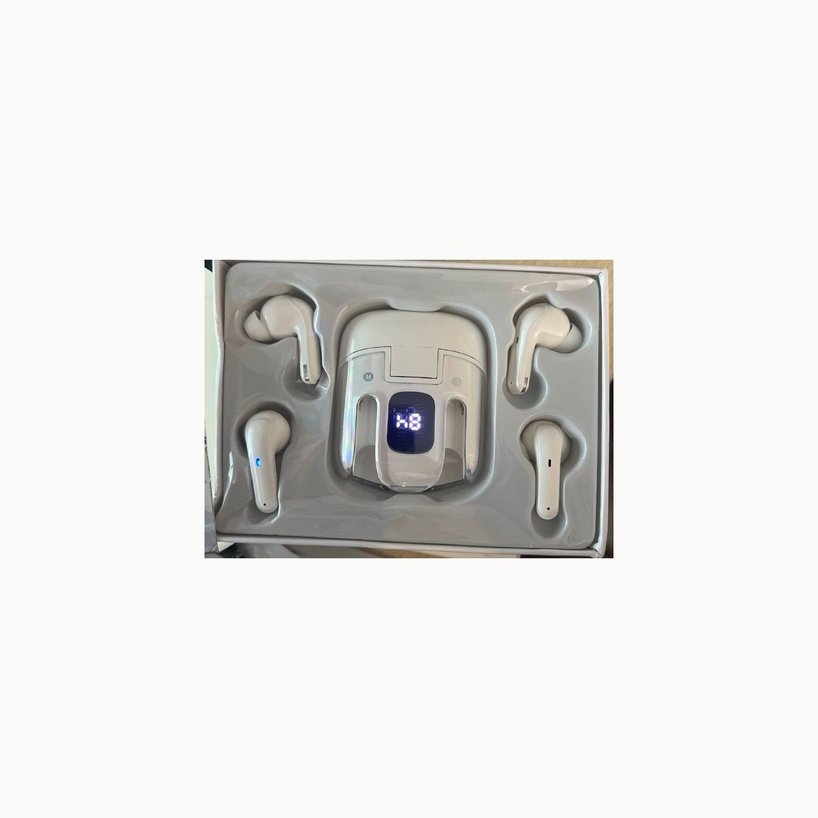KLYX9 Auriculares Dobles Inalambricos \- 4 en 1 Caja Carga Dual 80H Ba