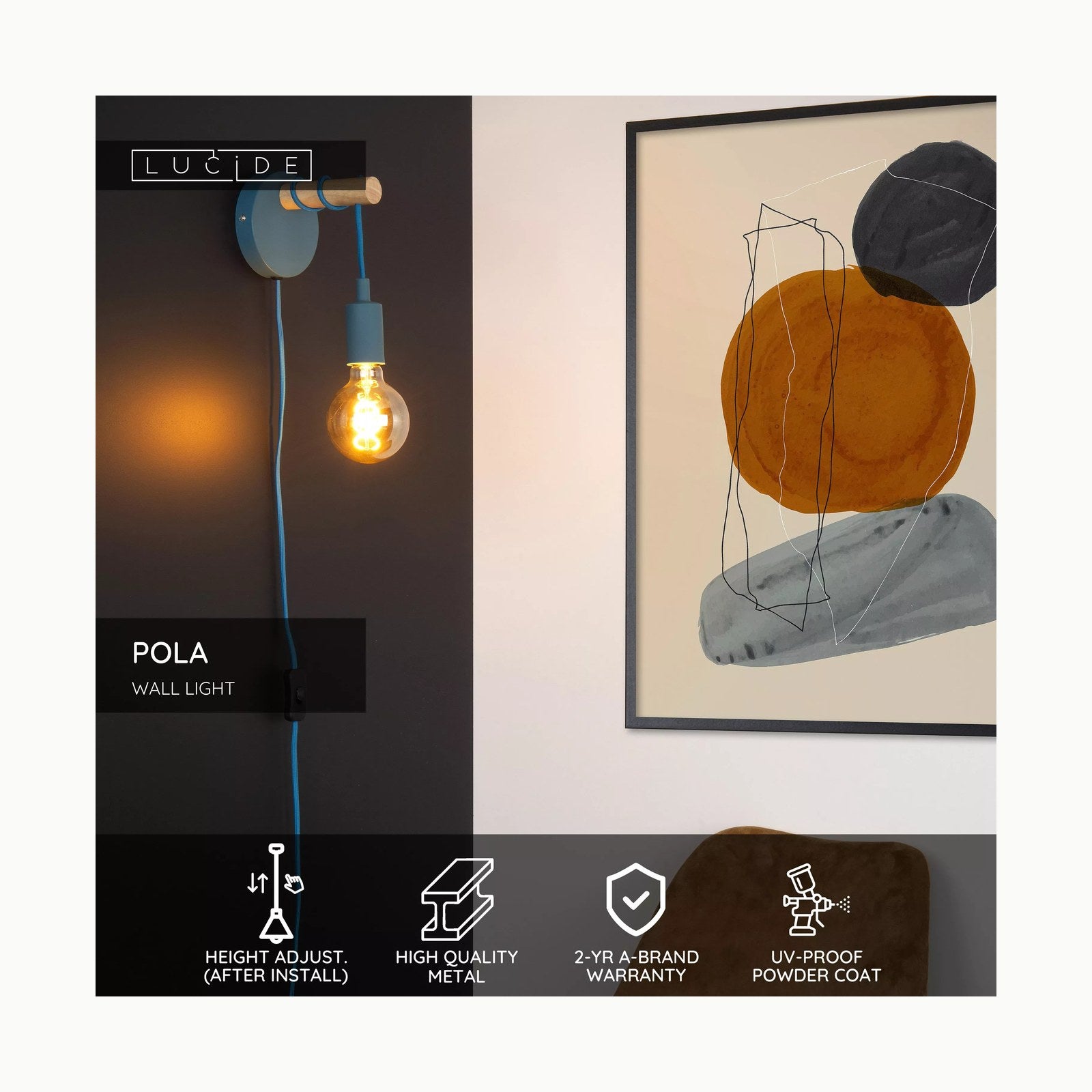 Pola Lámpara Infantil LUCIDE POLA \- Lámpara de pared Infantil \- 1xE2