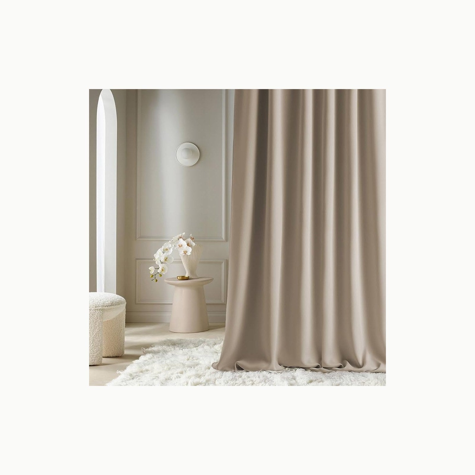 ROOM99 Cortina con Ojales Plateados Aura 140 x 240 cm Ancho x Alto Cor