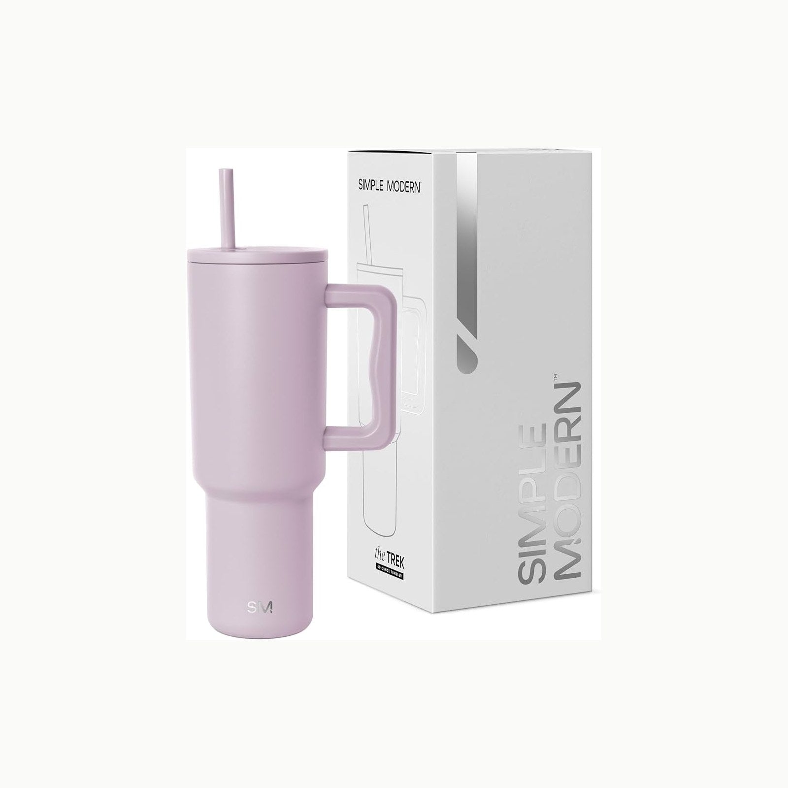 Trek Simple Modern Vaso Térmico con Pajita y Asa\| Taza Termica Café