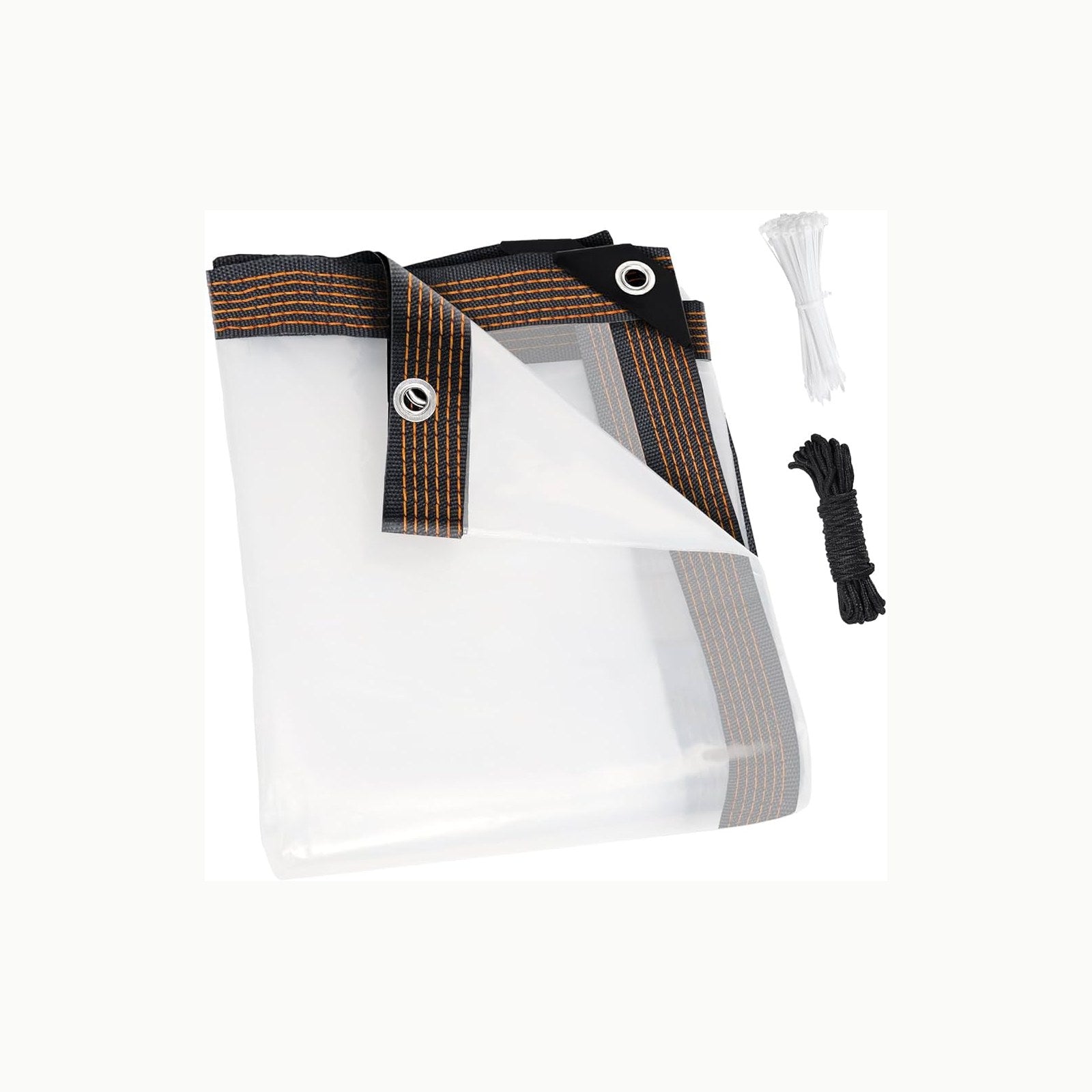 Neegaurd 1,5 x 2 m lona impermeable transparente con ojales, lona impe