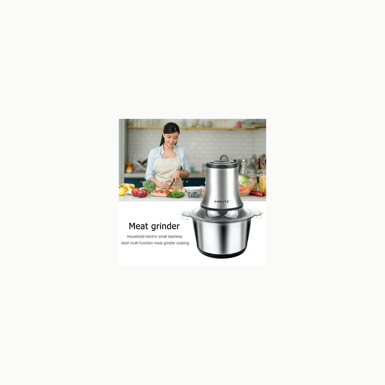 Cecotec Picadora de Carne y Verduras Eléctrica ChopBeat 1500 TitanBlac