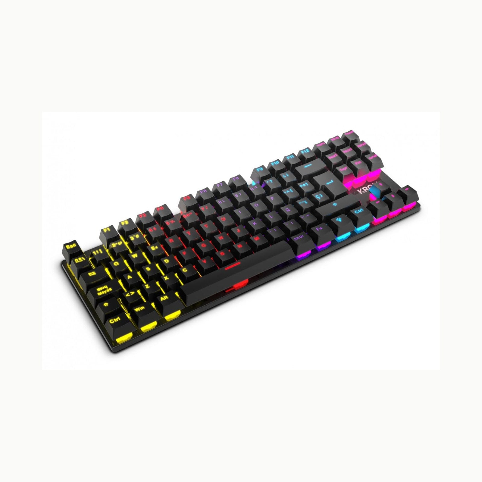 KROM KASIC TKL - Teclado Gaming mecánico RGB Rainbow, sin Teclado