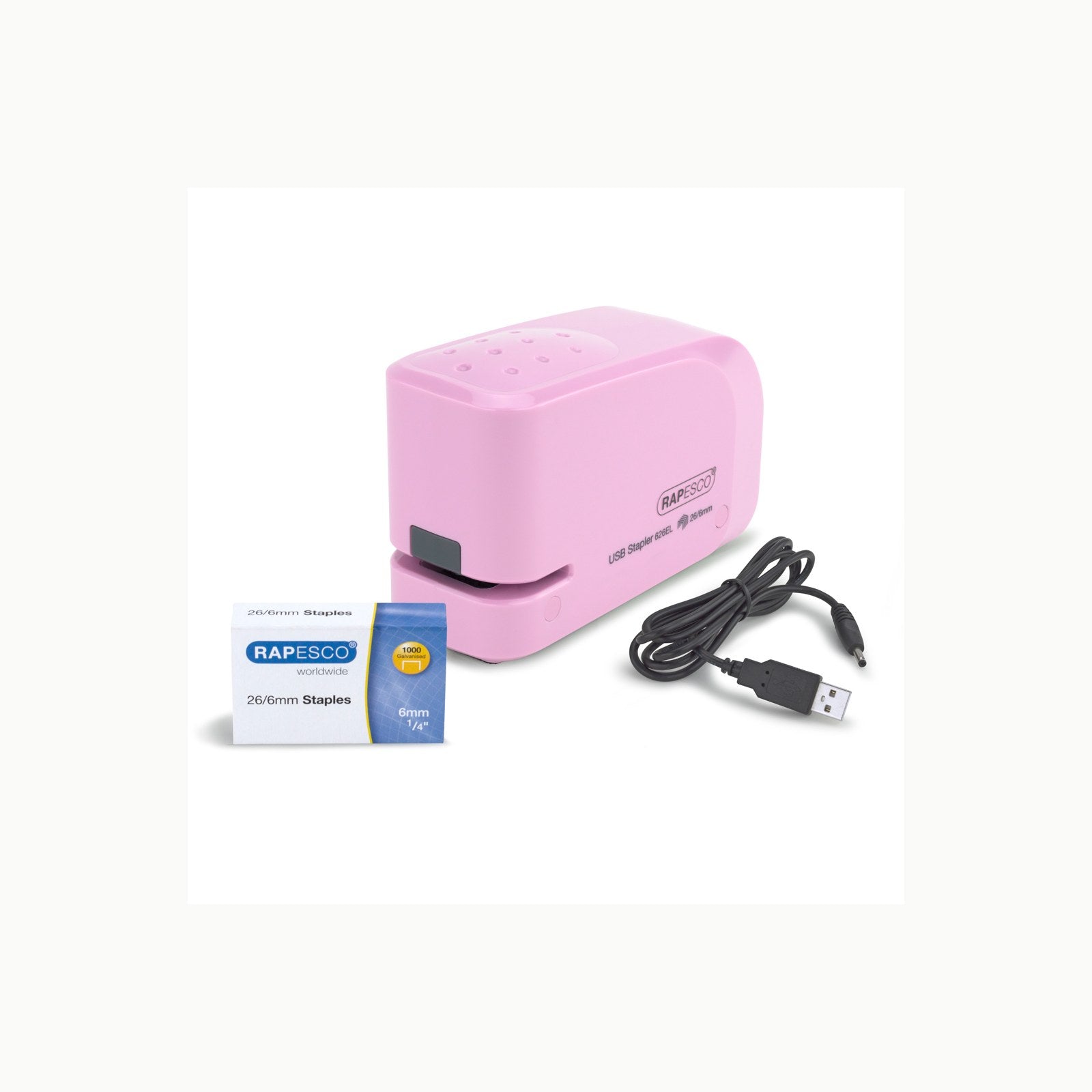 Rapesco 1454 626EL Grapadora Automática USB/Batería con 1000 Grapas 26