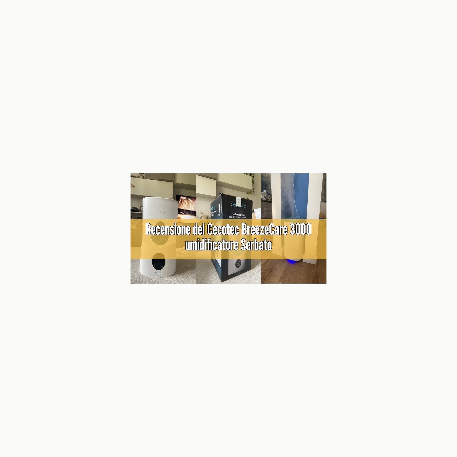 Cecotec Umidificatore BreezeCare 2600 Light Smart. Umidificatore d’acq