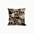 HGOD DESIGNS Funda de cojín con diseño de calavera, estilo medieval, e