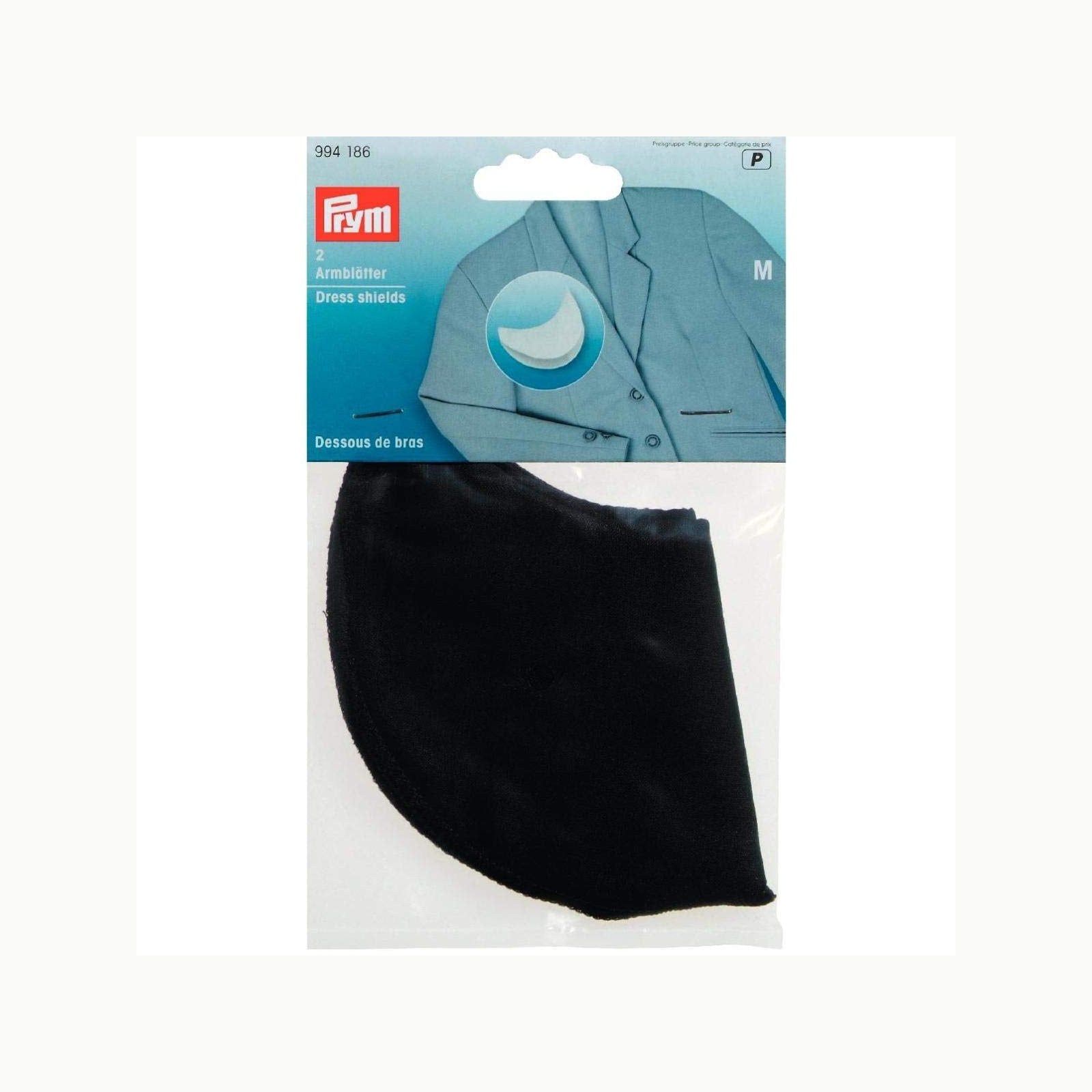 Prym schwarz 994186 Armblätter M, Polyester, M, 2 Stück