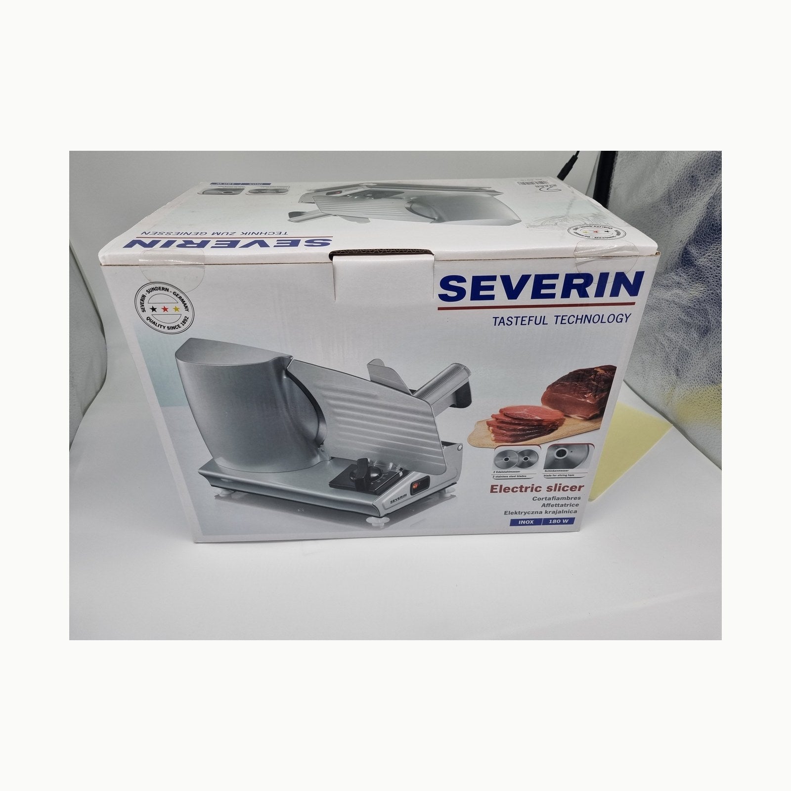SEVERIN - Cortafiambres eléctrico con corte 0 - 15 mm, cortadora de