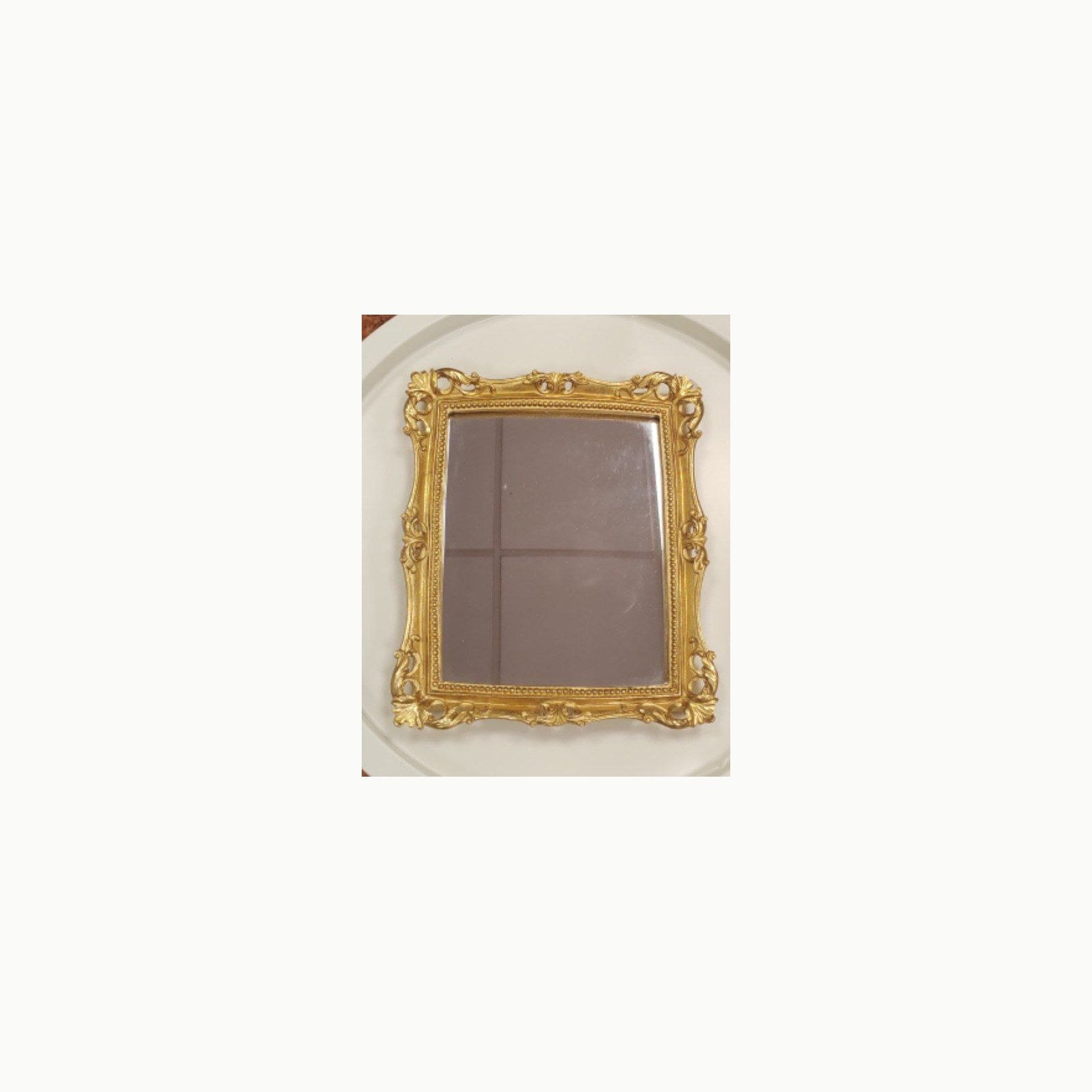 Funerom Espejo Decorativo Vintage de 11 x 9.5 Pulgadas, Espejo de Maqu