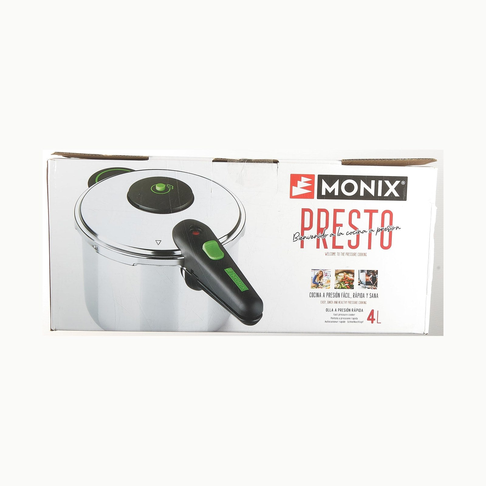 Presto Olla 4L MONIX Presto Olla a presión 4L, de acero inoxidable 18/