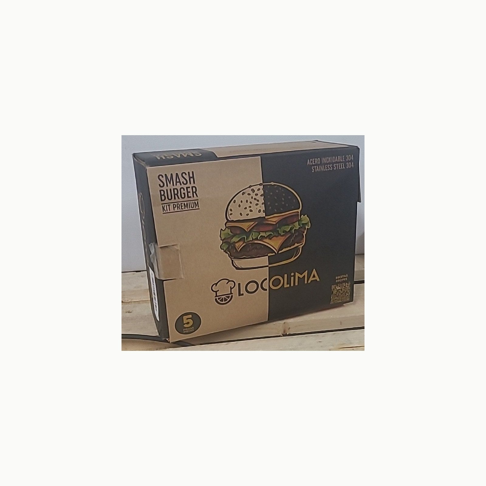 LOCOLIMA Smash Burger Kit Premium de 6 Piezas, Molde para Burger Grues