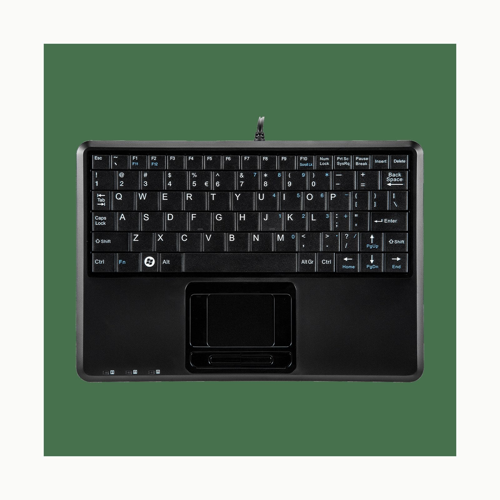 Perixx PERIBOARD-525 DE B Kabelgebundene Mini-USB-Tastatur mit