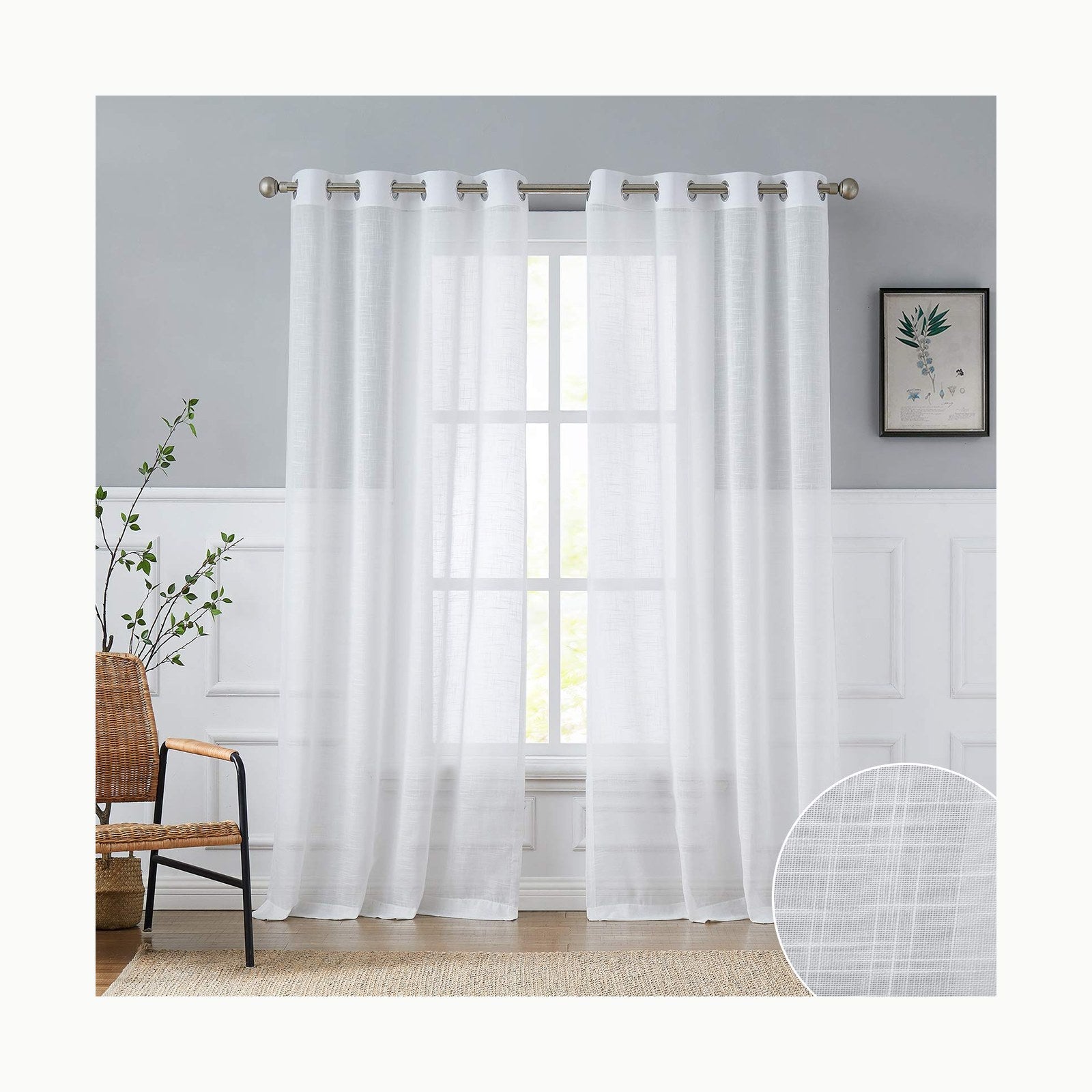 Vorhänge Transparent Leinen Melodieux Vorhänge Weiß Transparent Leinen