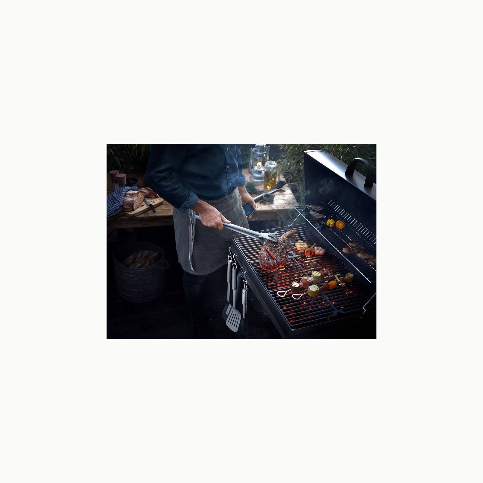 WMF BBQ - Pinzas para Barbacoa 32,5 cm, Pinzas para filetes
