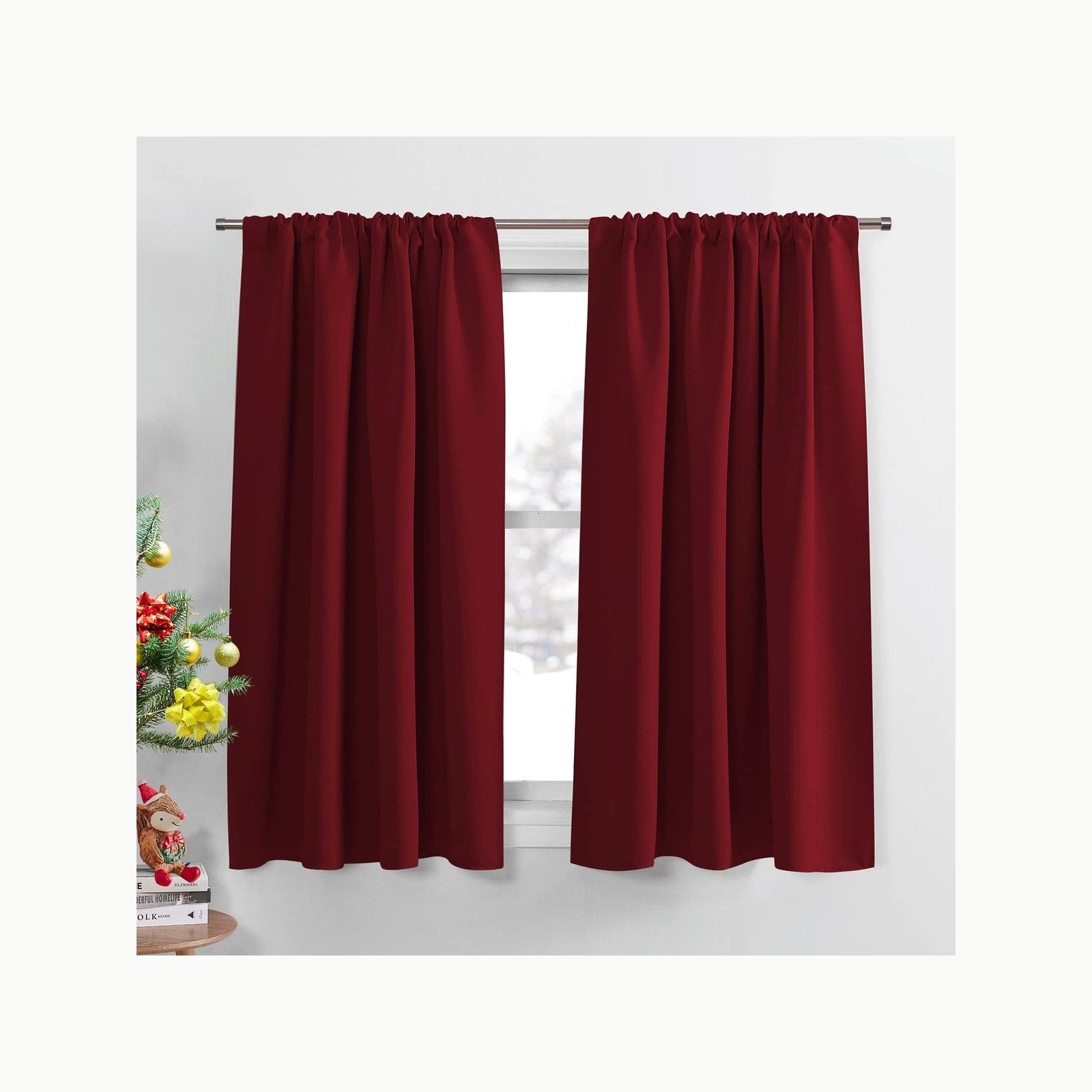 Cortinas Opacas PONY DANCE Cortinas Salon Modernas 1 Pieza Opaca Termi