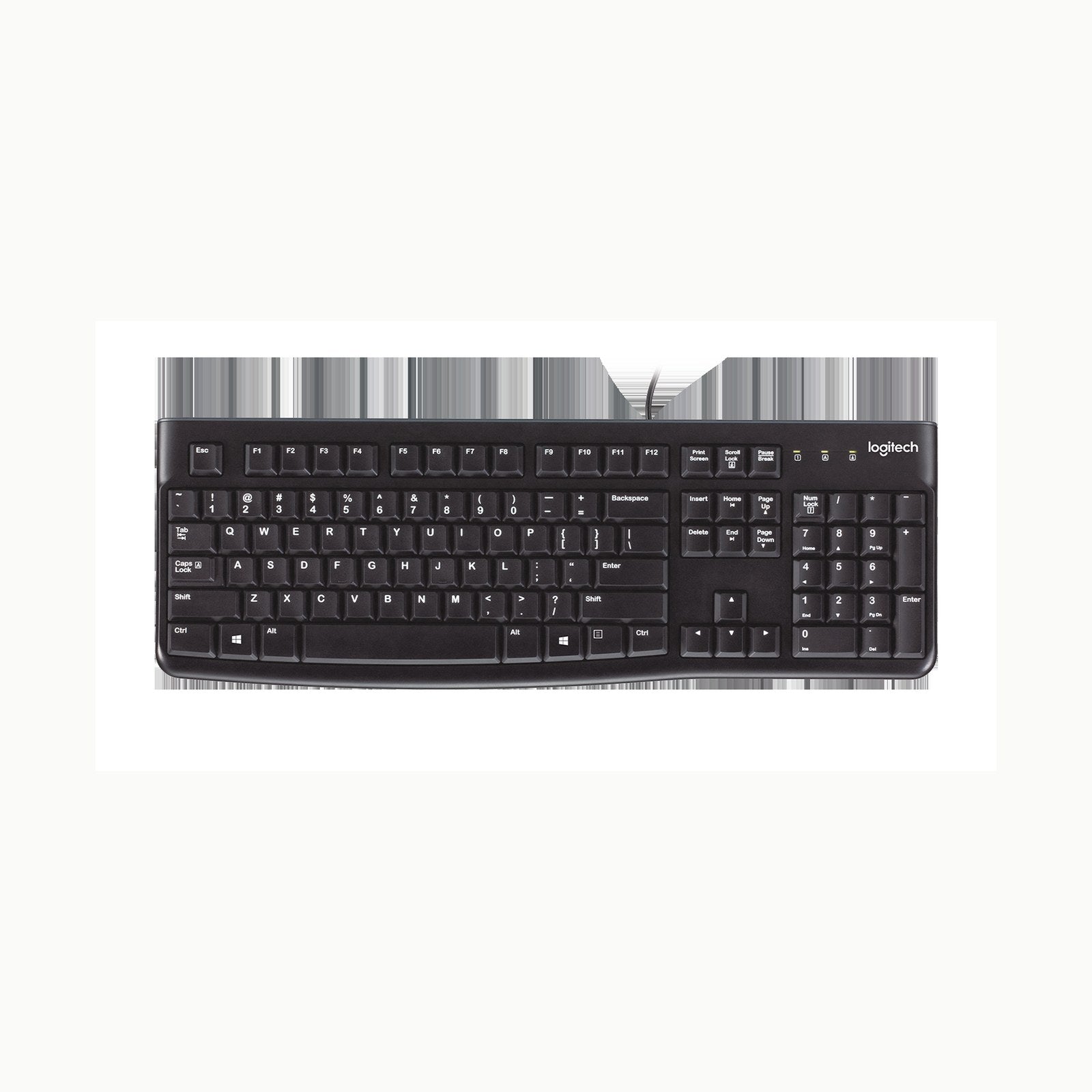Logitech K120 Teclado con Cable para Windows, USB Plug-and-Play