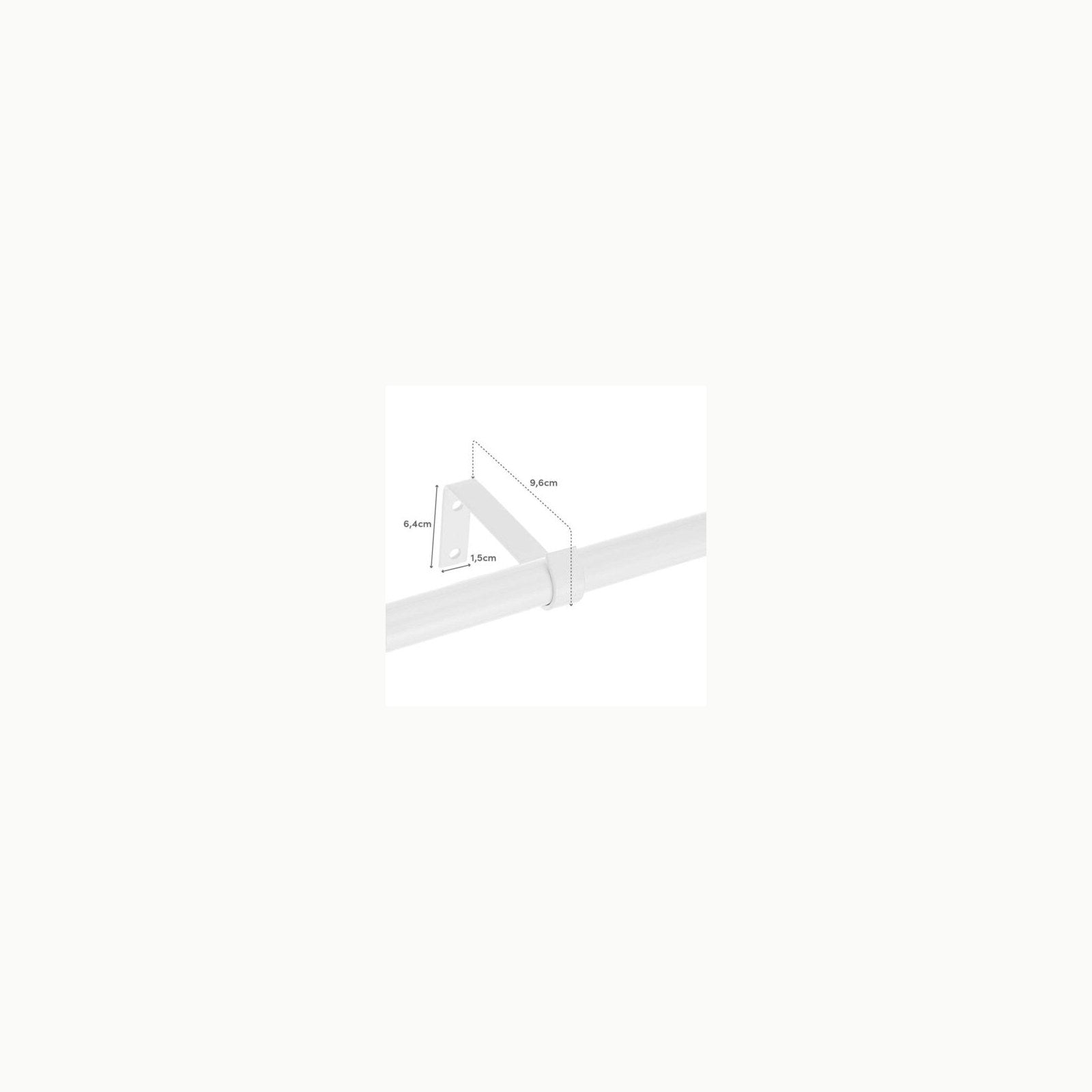 Barra tensión ajustable Barra tensión de cortina de plástico