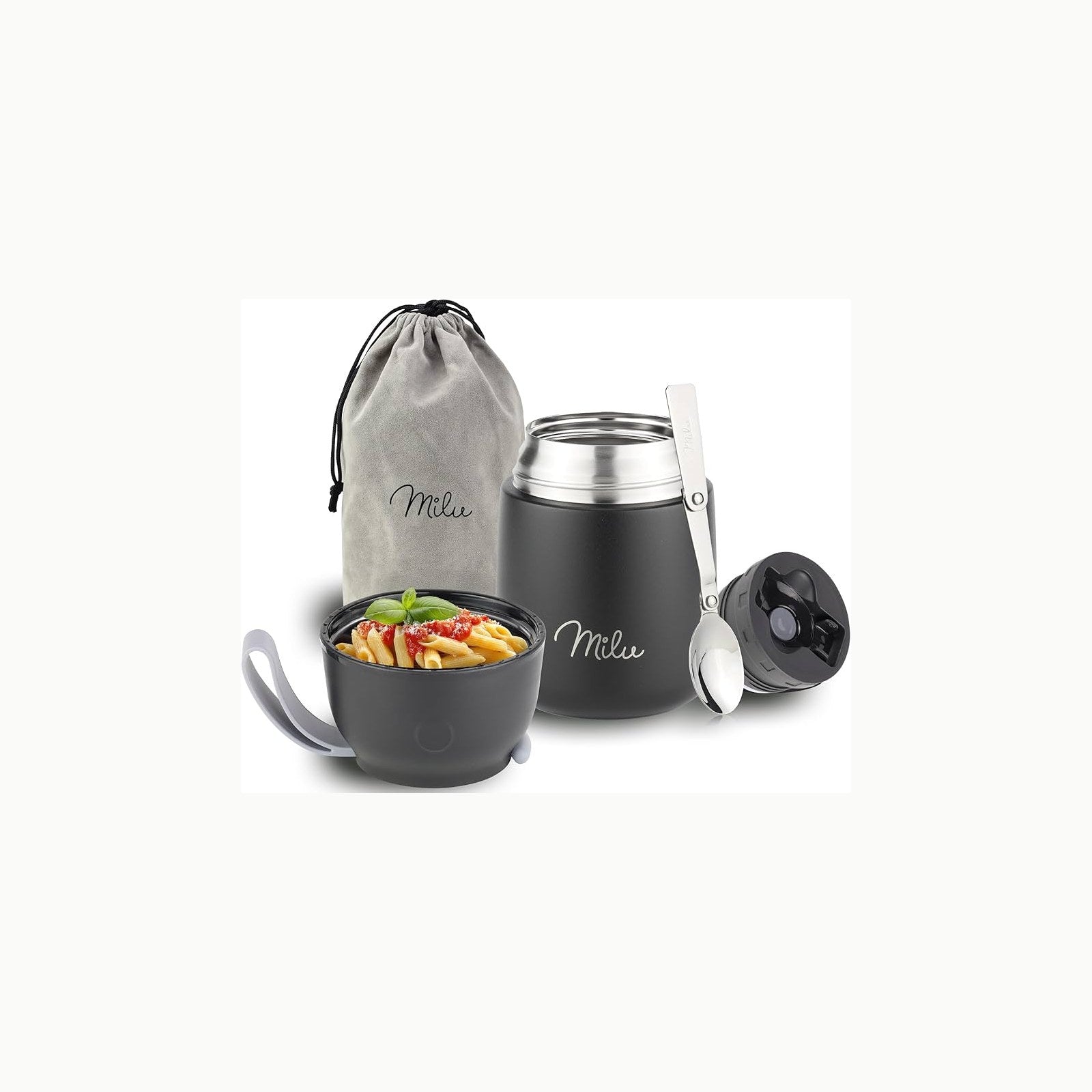 Milu Termo para Comida 300ml, 440ml, 450ml, 650ml, 800ml Taza Aislada,