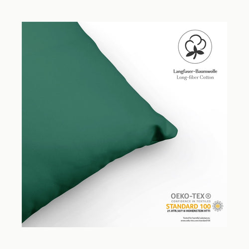 Alreya Funda de Almohada 100% Algodón Jersey - 40 x 60 cm - Verde