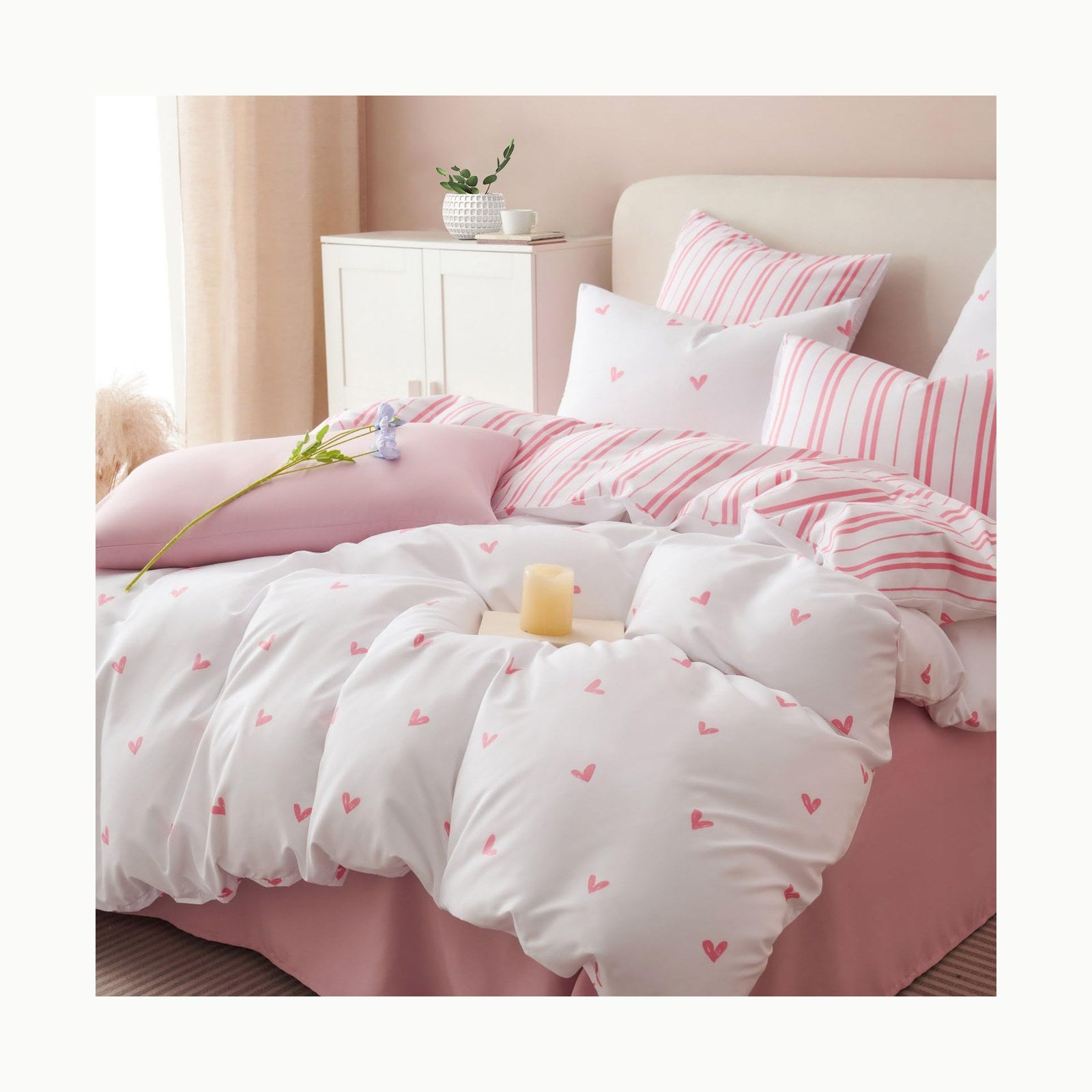 Freyamy - Funda nórdica de 240 x 260 cm y 2 fundas de almohada de 65