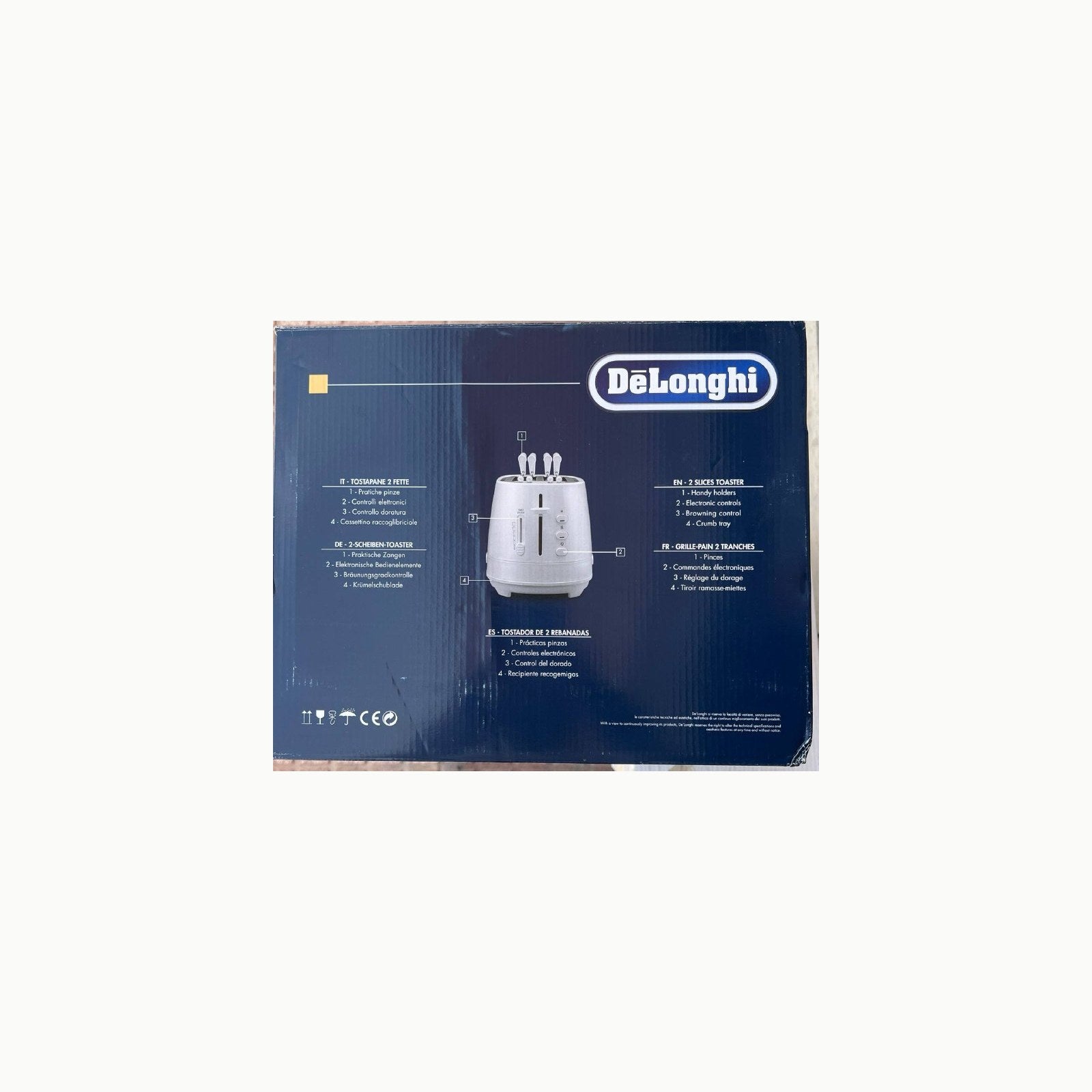 De'Longhi CTLAP2203.BK Tostapane con Pinze, Controllo Progressivo del 