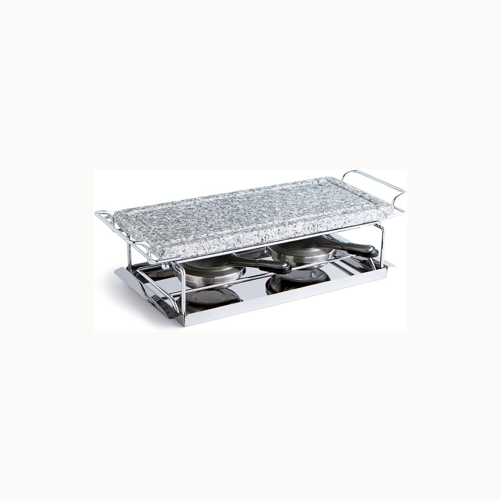 Quid Arbon Piedra Asar 2 Quemadores 33x15x1,8cm Marmol Extra Resistent