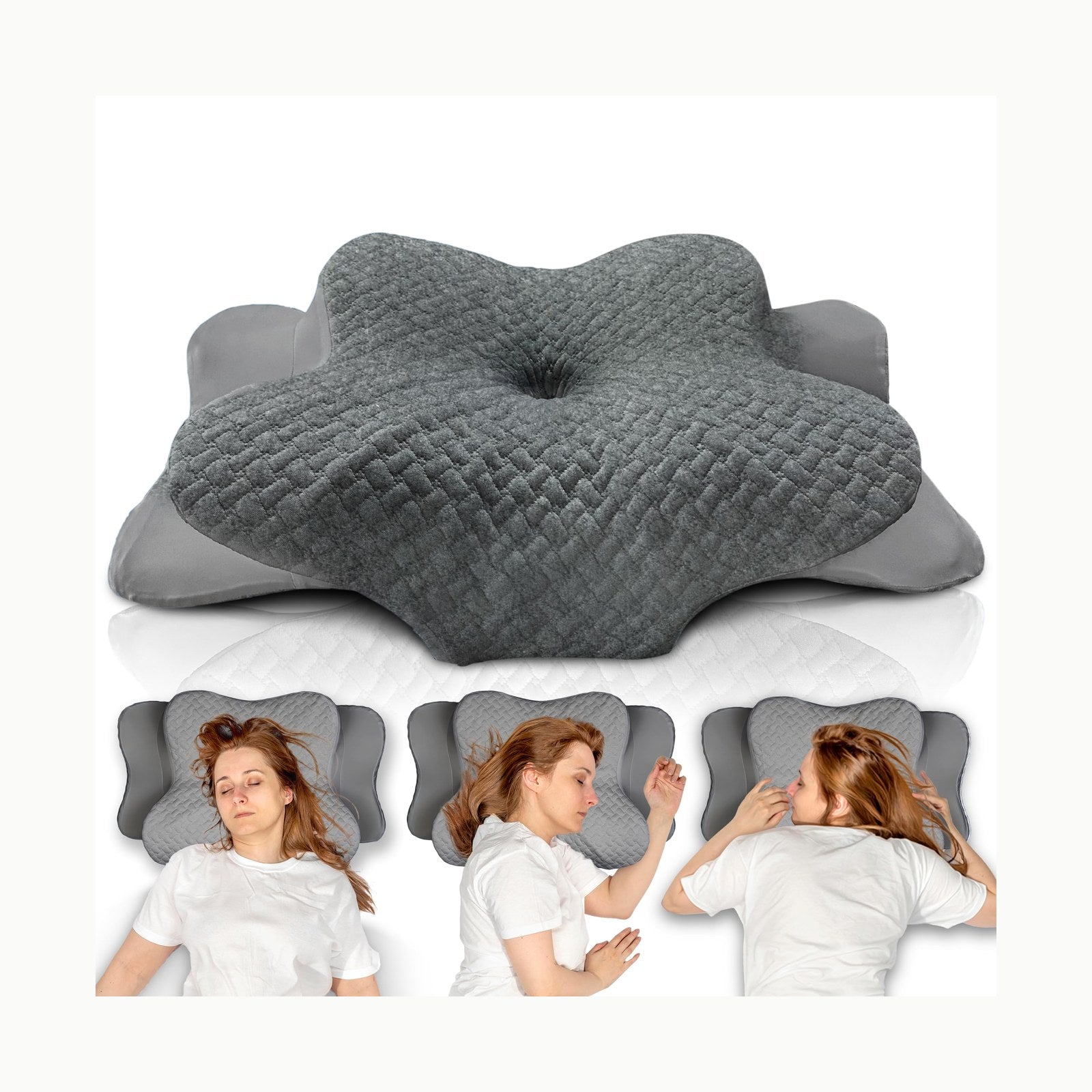 Glückstoff® Almohada Cervical & Ergonómica [para Todos LOS Tipos DE SU