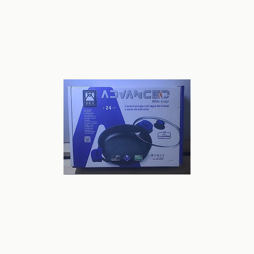 BRA Advanced Cacerola baja 24 cm, aluminio fundido con