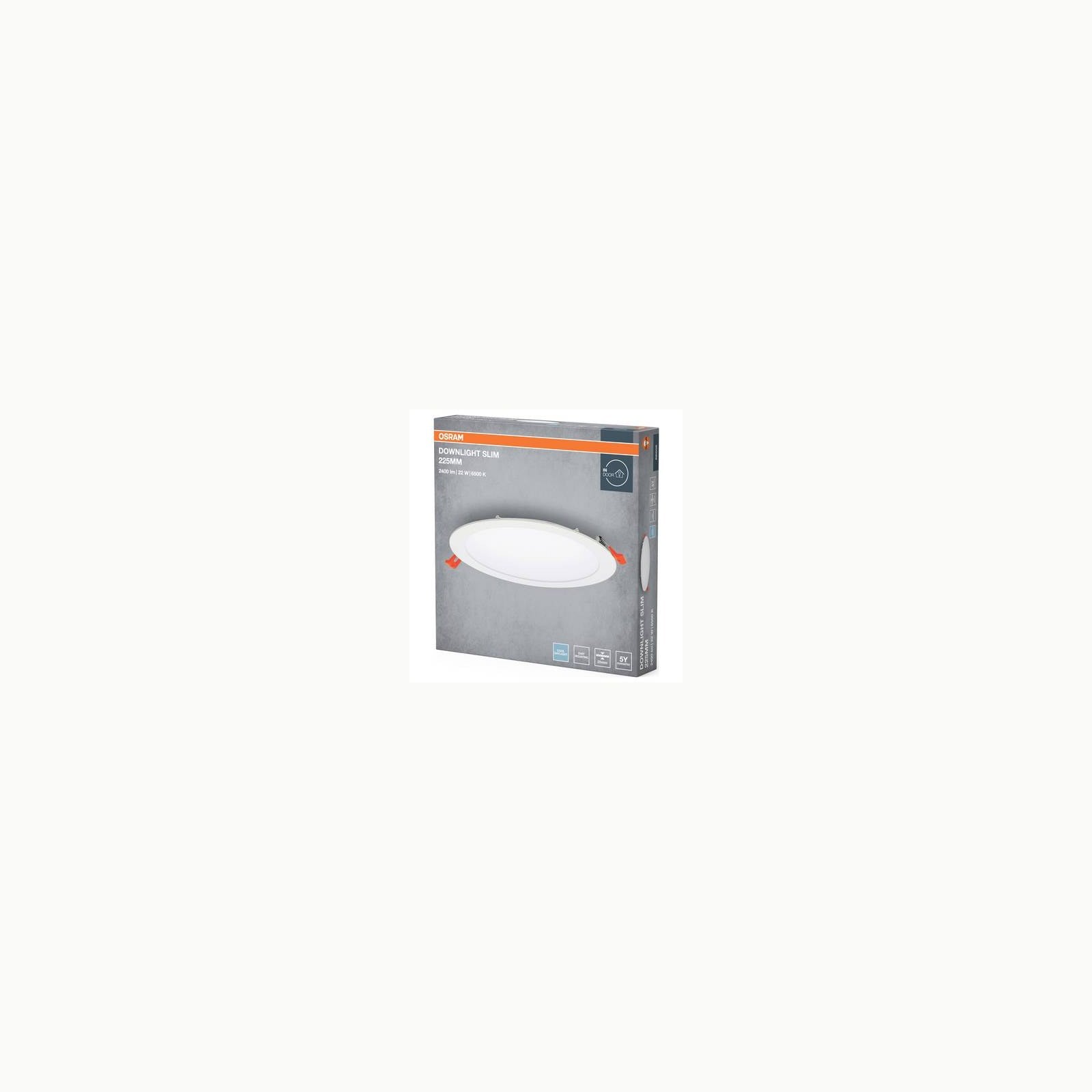 Osram Downlight Slim 225mm, LED Einbauleuchte, 22W, 6500K kaltweiß, 20