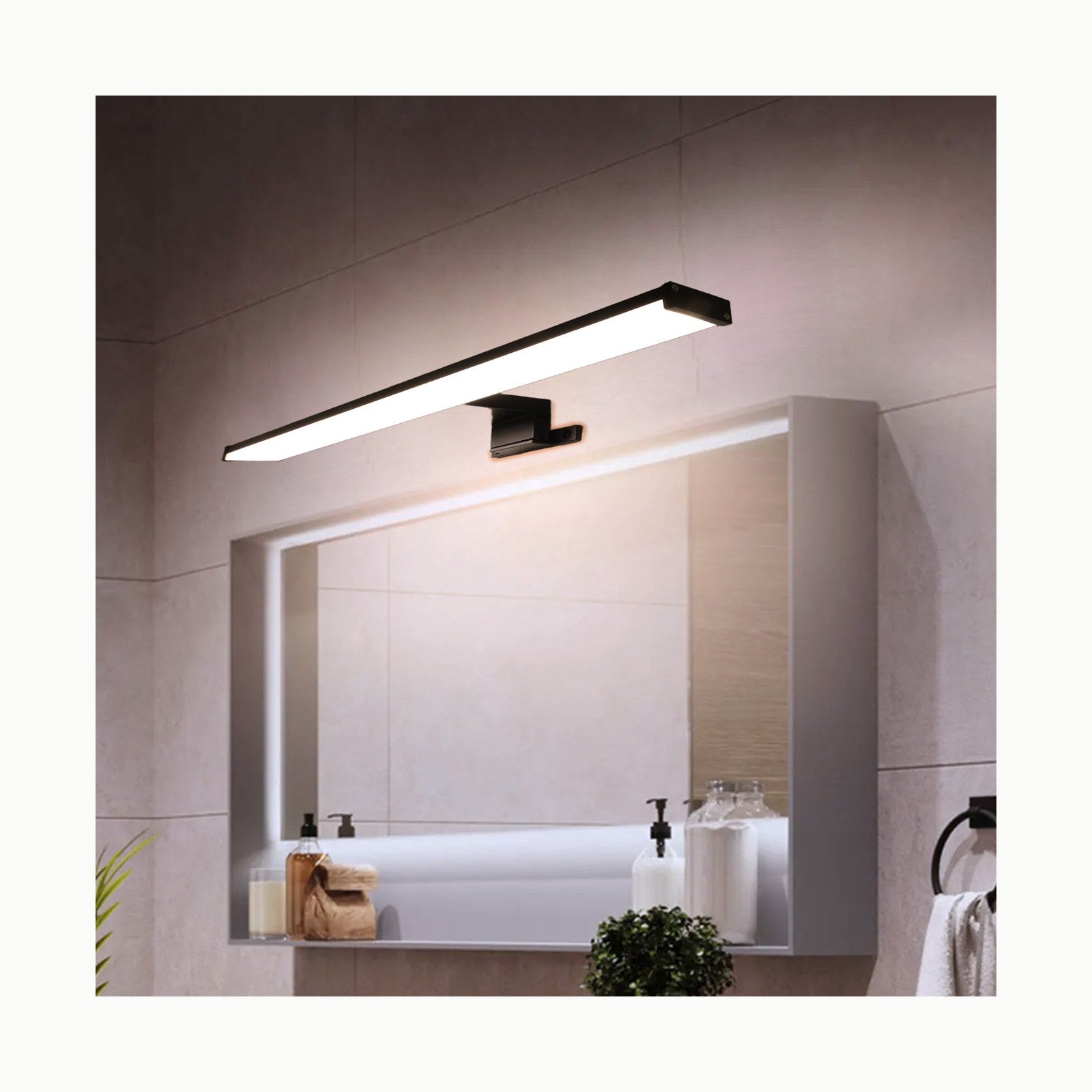 Lámpara de Espejo para Baño 40CM, Luz LED de Baño 3000-6000K con
