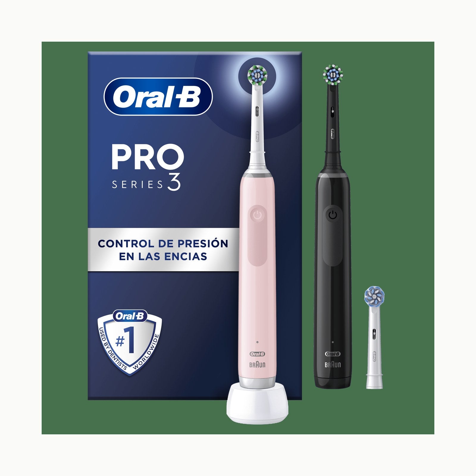 Oral-B Pro 3 Cepillo de Dientes Eléctrico Negro con Mango Recargable y