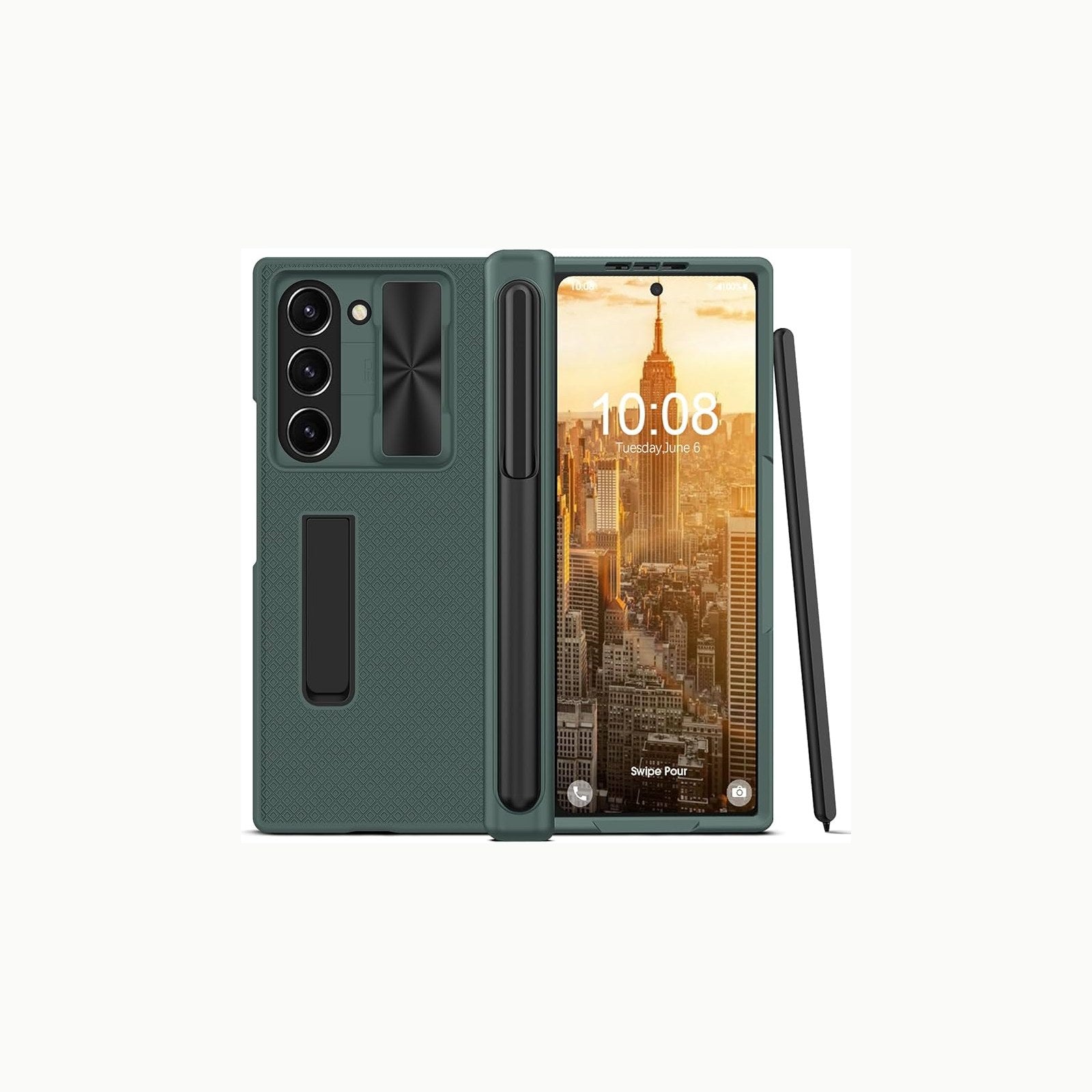 Giyer Funda para Samsung Galaxy Z Fold 6 5G, función atril, tarjetero,