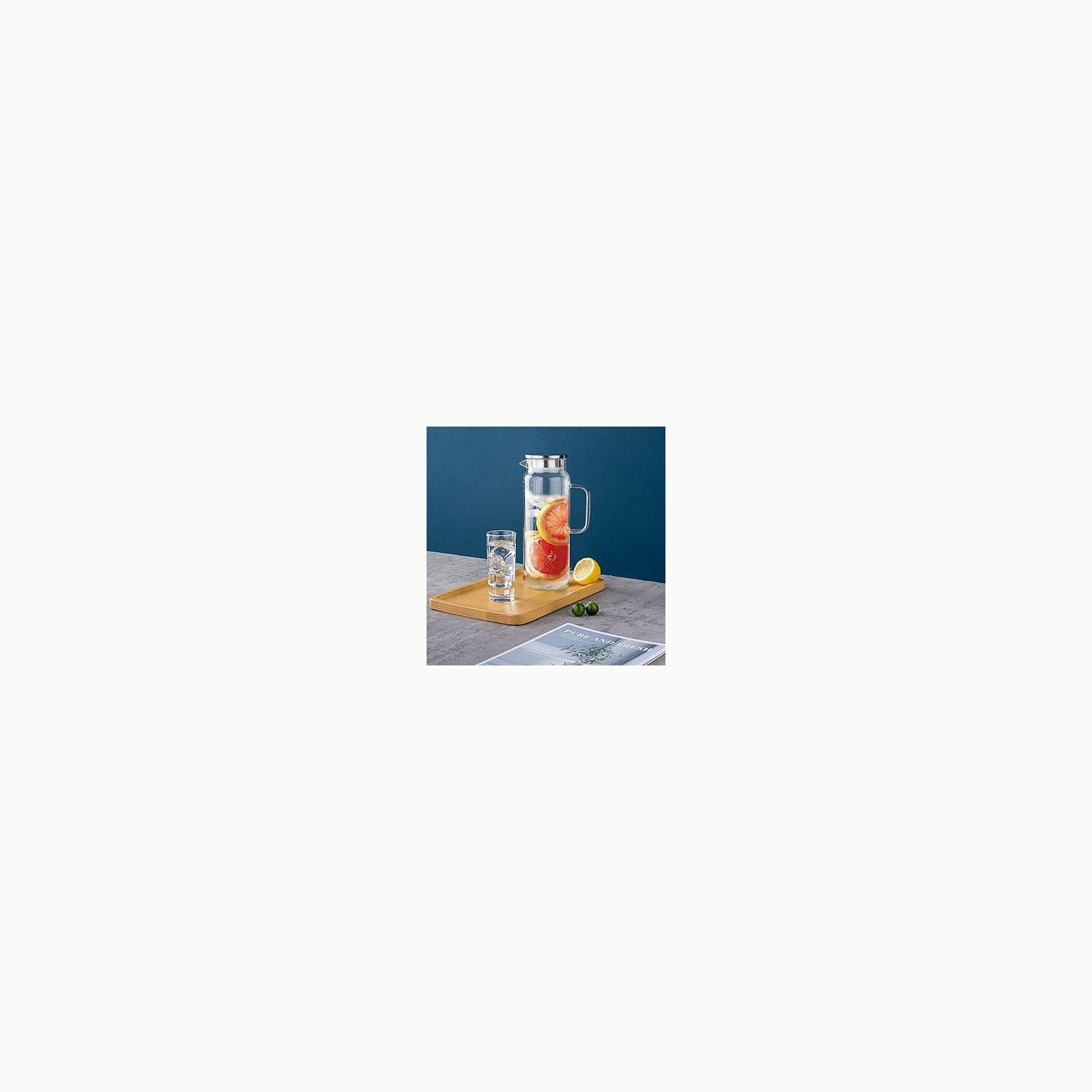 Litimkat 1.5 L Jarras Agua Cristal, jarra de agua con tapa sellada, he