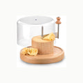 Iris Barcelona Cortador de Queso Horizontal con Tabla de Madera Redond