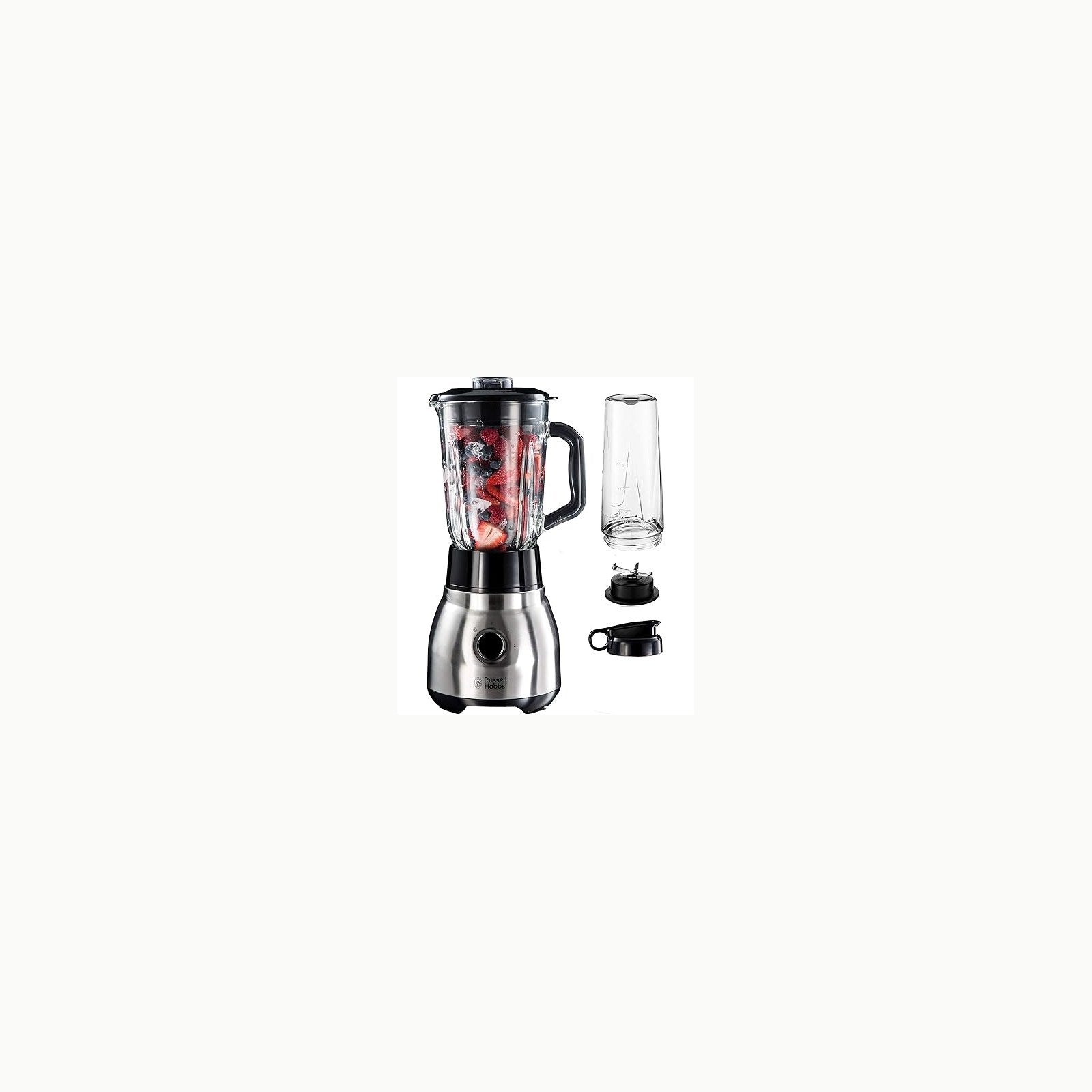 Russell Hobbs \- Batidora de Vaso 2 en 1 \(Jarra de Cristal, Vaso Smoo