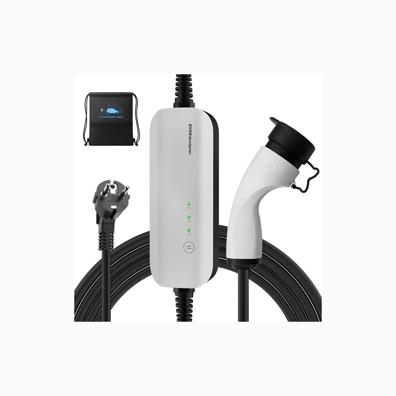 Cargador Tipo 2 EVSEdesigner Cargador EV Tipo 2 Schuko Portátil Wallbo