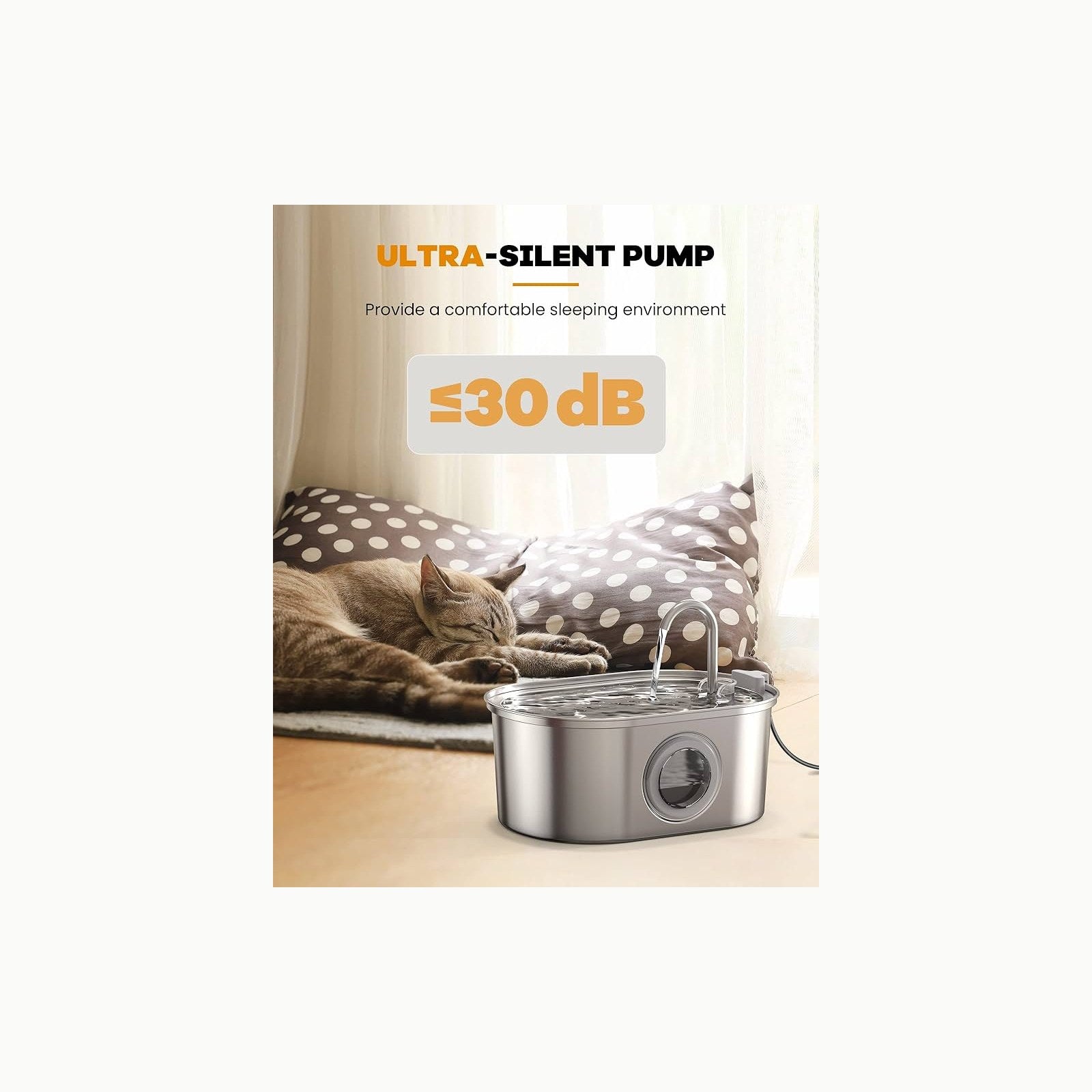 Fuente automática para Gatos, 2,2 l, con Bomba ultrasilenciosa