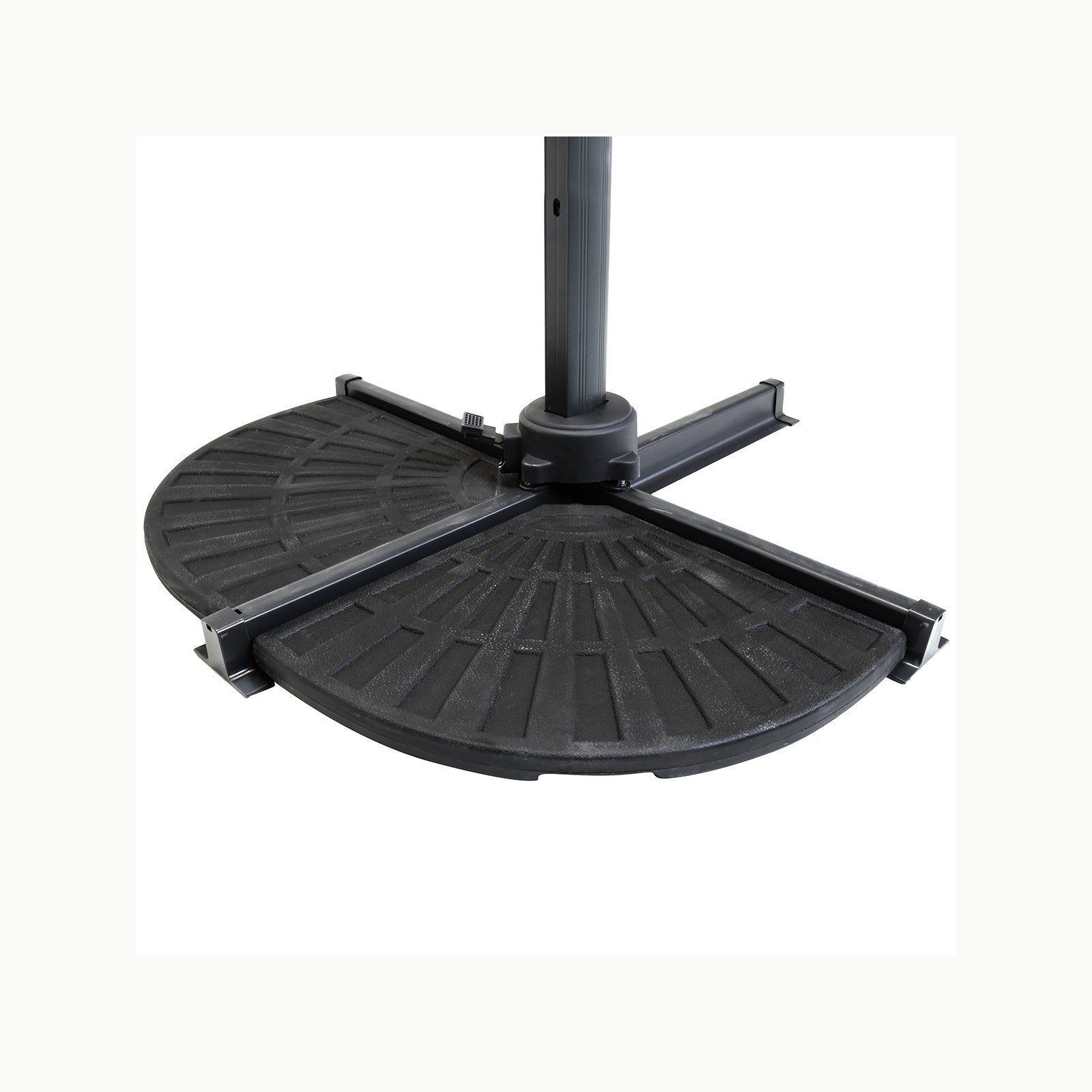 VOUNOT Sonnenschirmständer 4-teilig, Ampelschirmständer, Platten