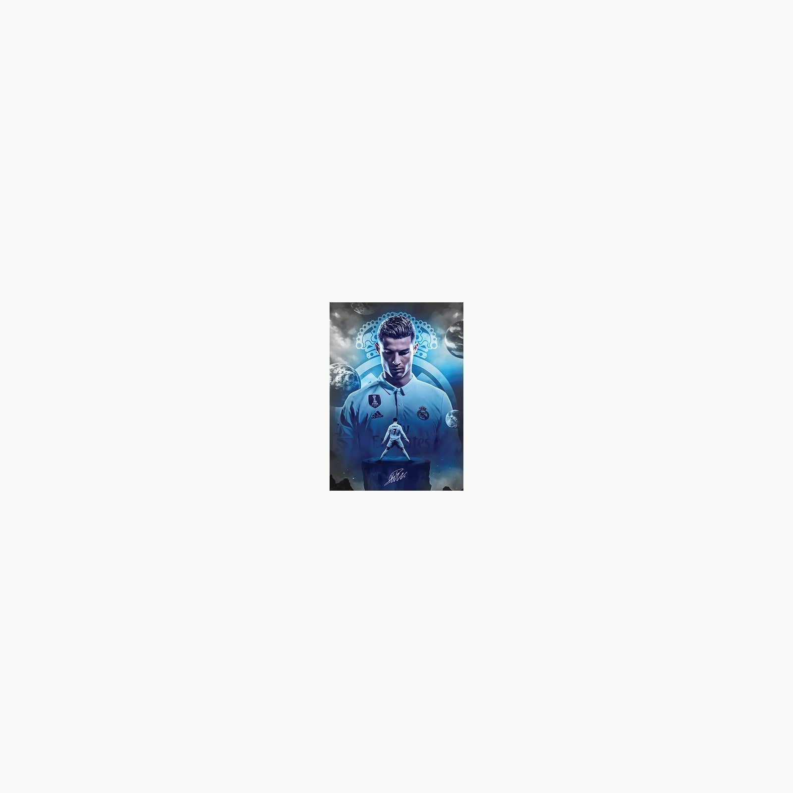 Icons Wall Art Foto impresa A4 firmada por Cristiano Ronaldo Real Madr