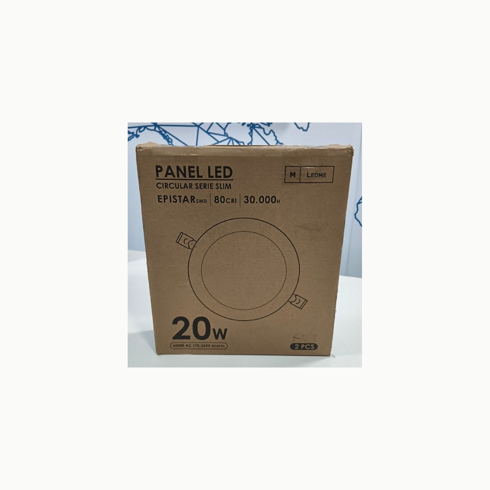 Pack 2 Downlight M Ledme - Pack 2, Downlight LED 220mm 20W, 2000 lúmen