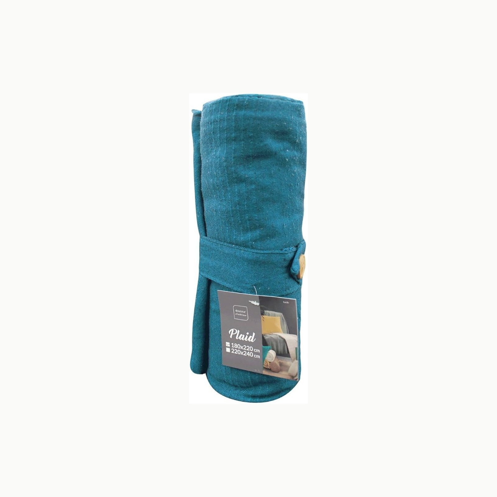 Plaid Lucile Bleu Douceur dIntérieur, Plaid \(180 x 220 cm\) Lucile Bl