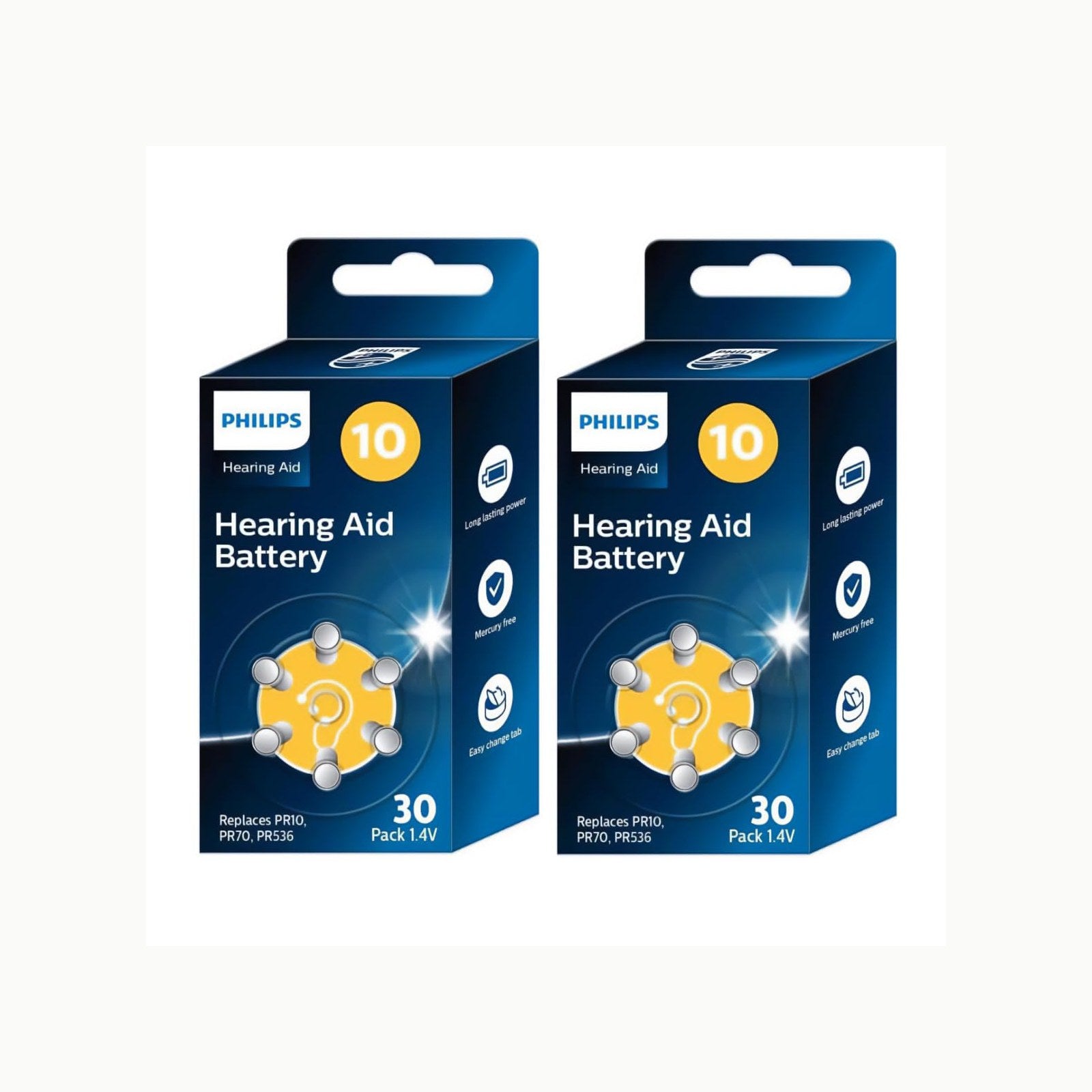 PHILIPS x60 Pilas 1.4V para Audífonos 10 \(Hearing Aid Battery\) ZA10B