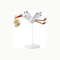 Figura Pastel Cigueña Mopec Figura para Pastel de Metal con Forma de c