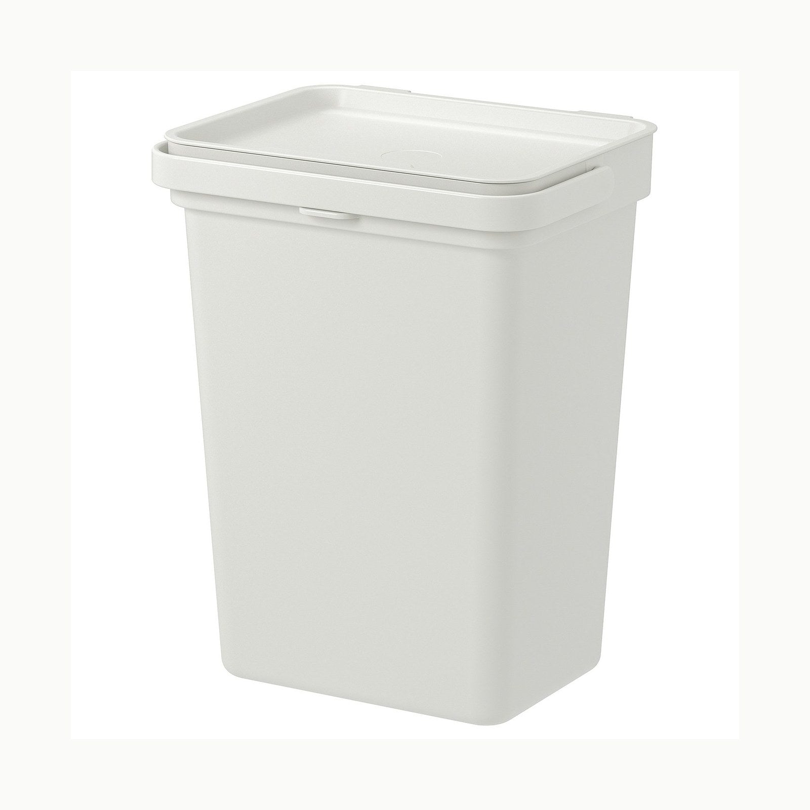 IKEA HÅLLBAR cubo con tapa, blanco/gris claro, 22 l